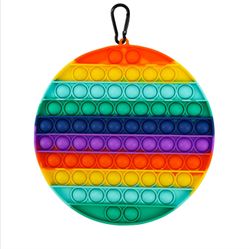 Round Large Size Rainbow Push Pop Bubble Fidget Toy
