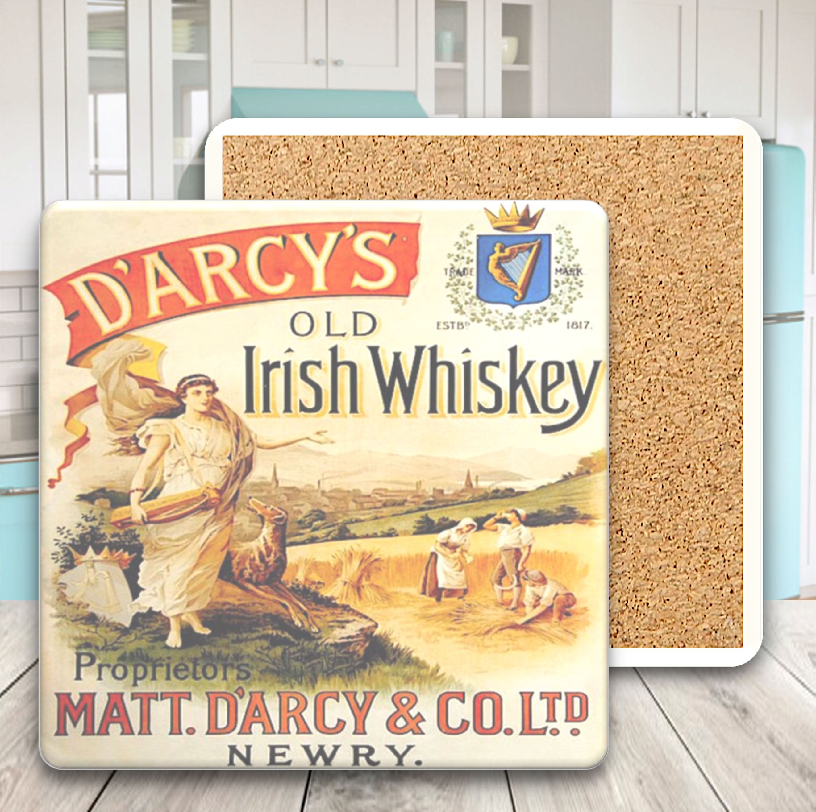 Square Absorbent Stone Coaster with Custom Print - Basic Print 19