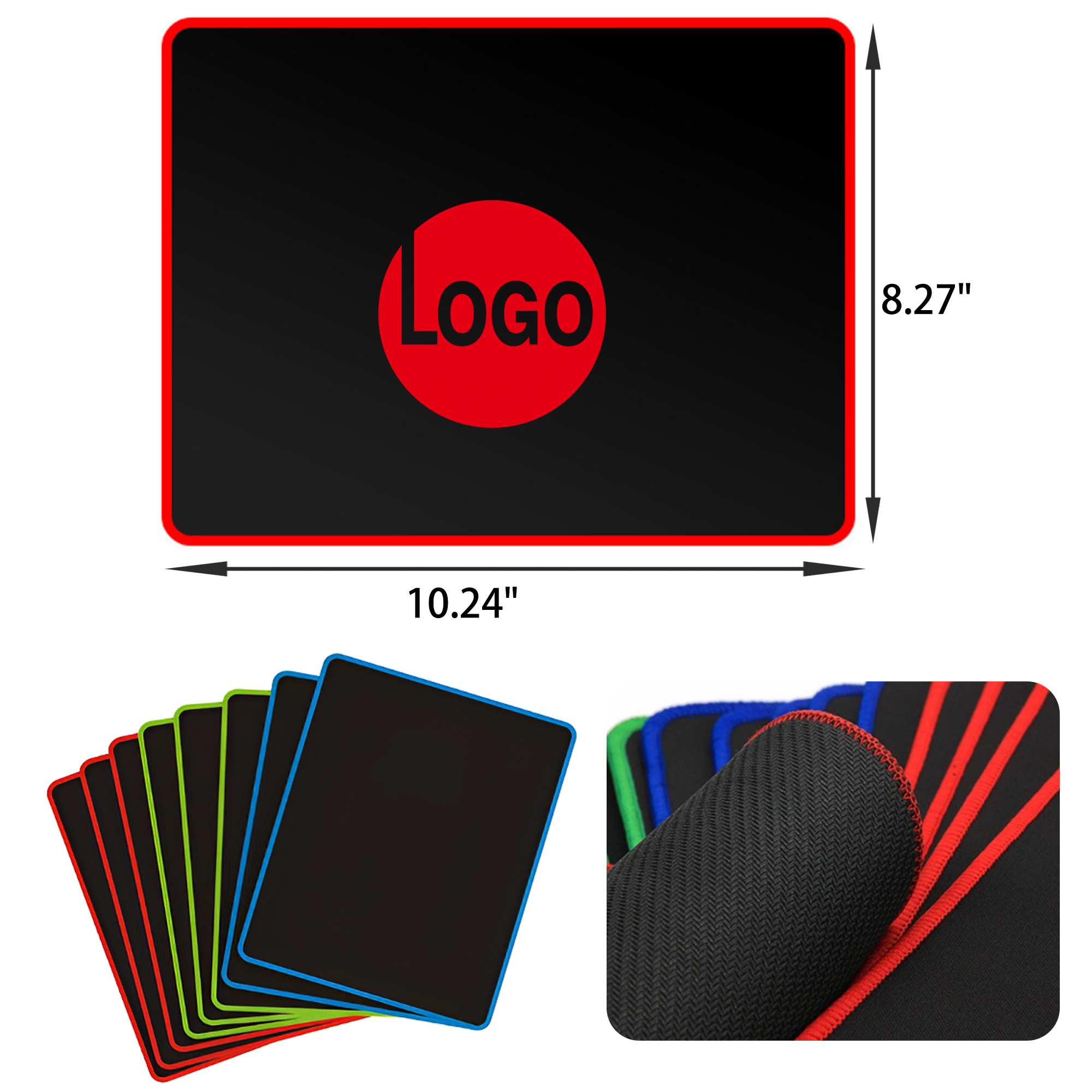 MOQ 50 PCS Durable Non Slip Rubber Mouse Pad 8