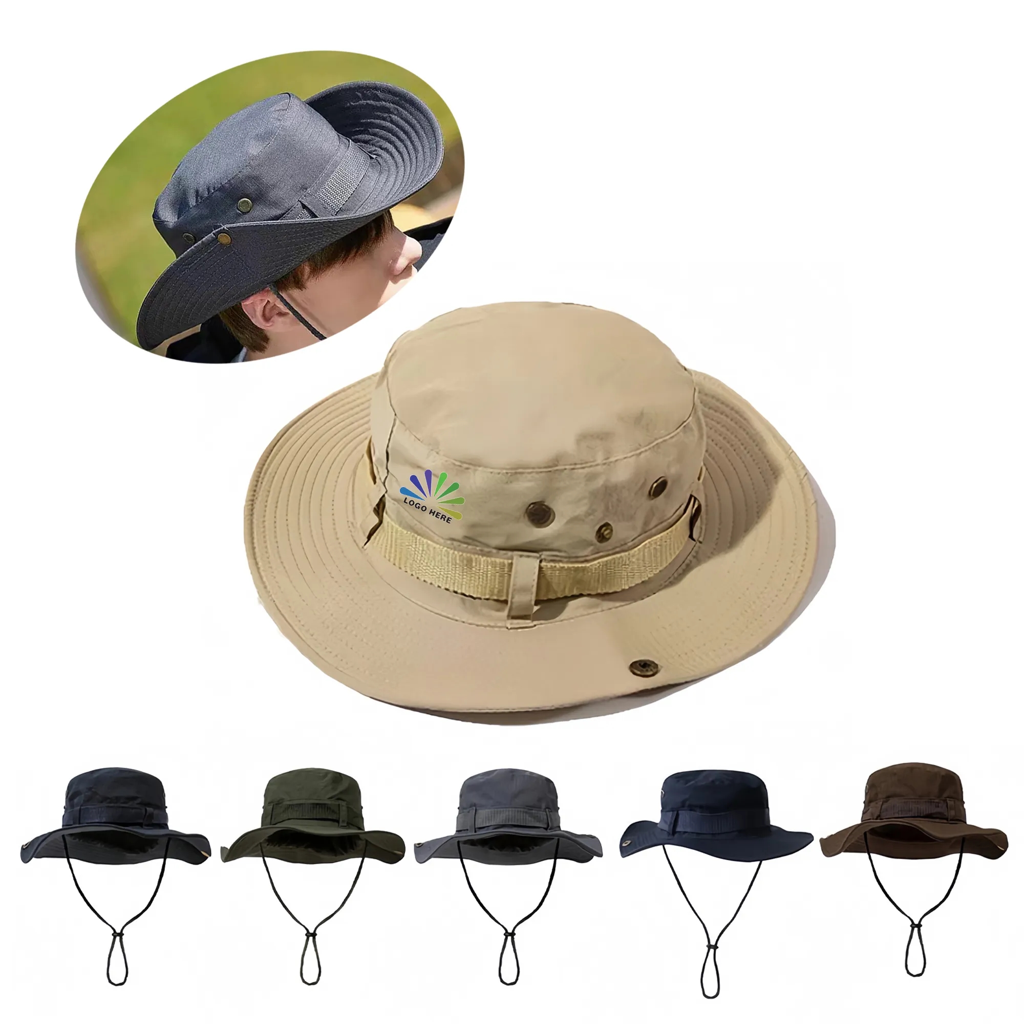 Wide Brim Fishing Hat with Metal Foldable Buckle 4
