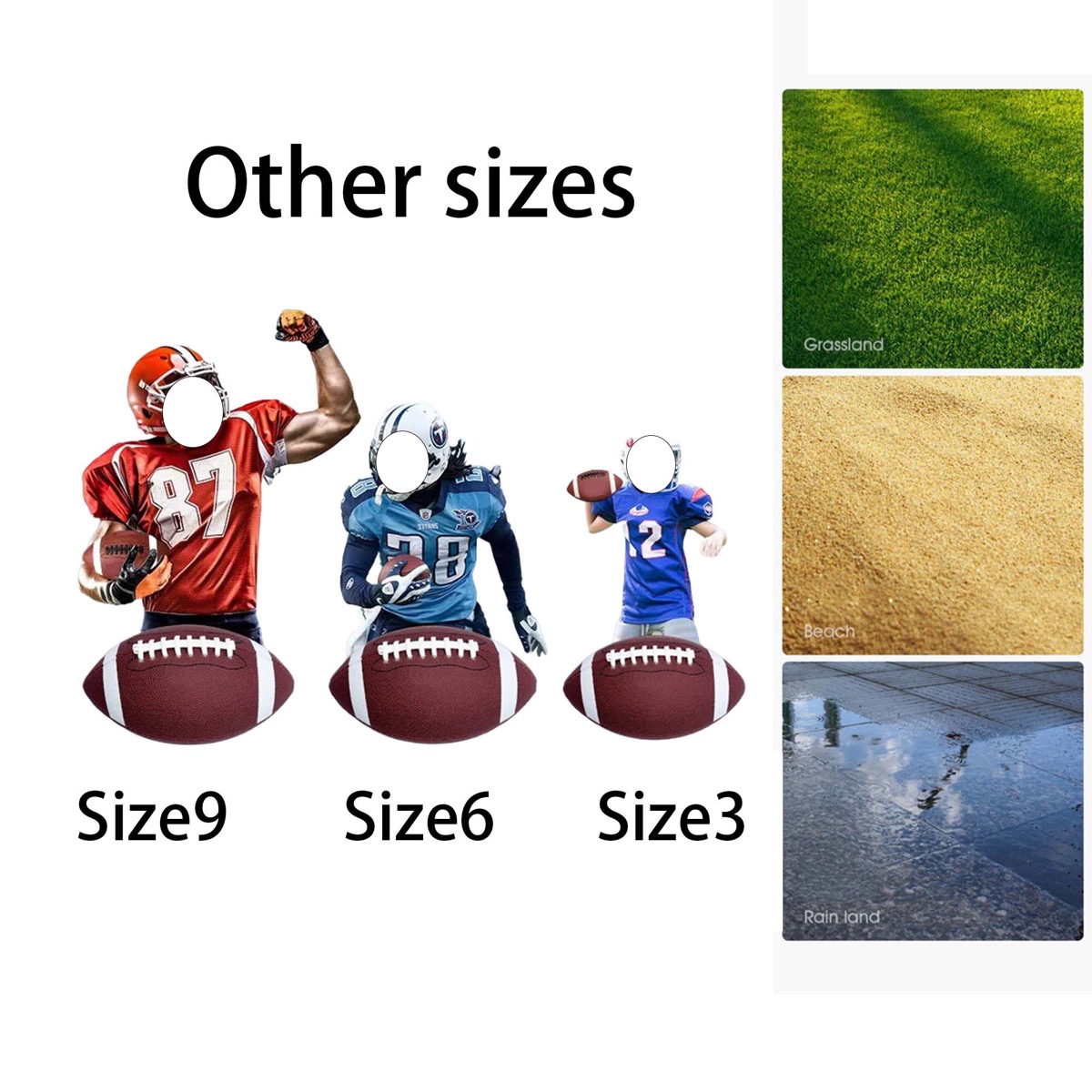 Size 9 PU Full Size Rugby Ball 6