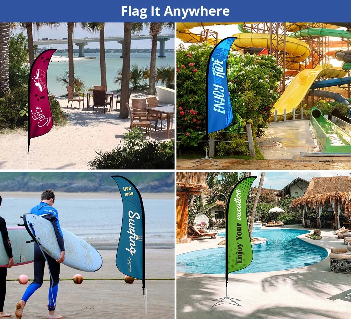 Shark Fin Flags, Single Sided Package (3.67ft x 14.67ft) 20