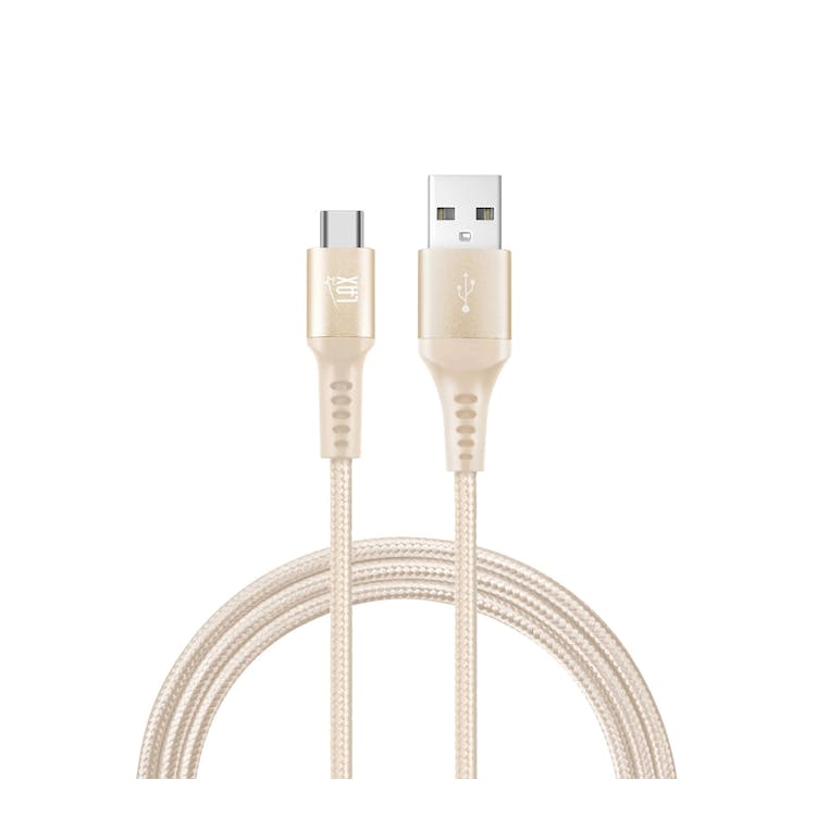 Braided Nylon USB-C Cable - 10' Gold 3
