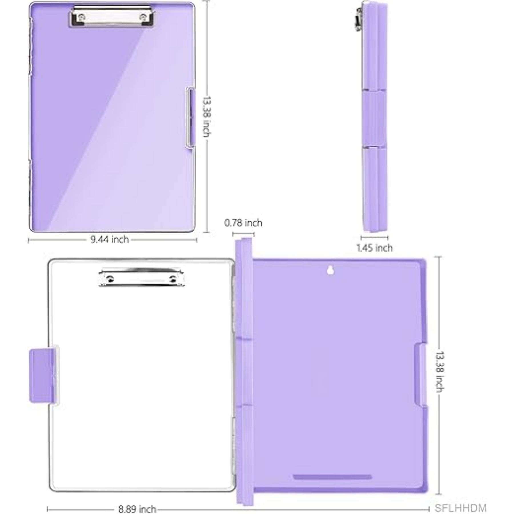 Transparent Side Opening Storage Clipboard 39