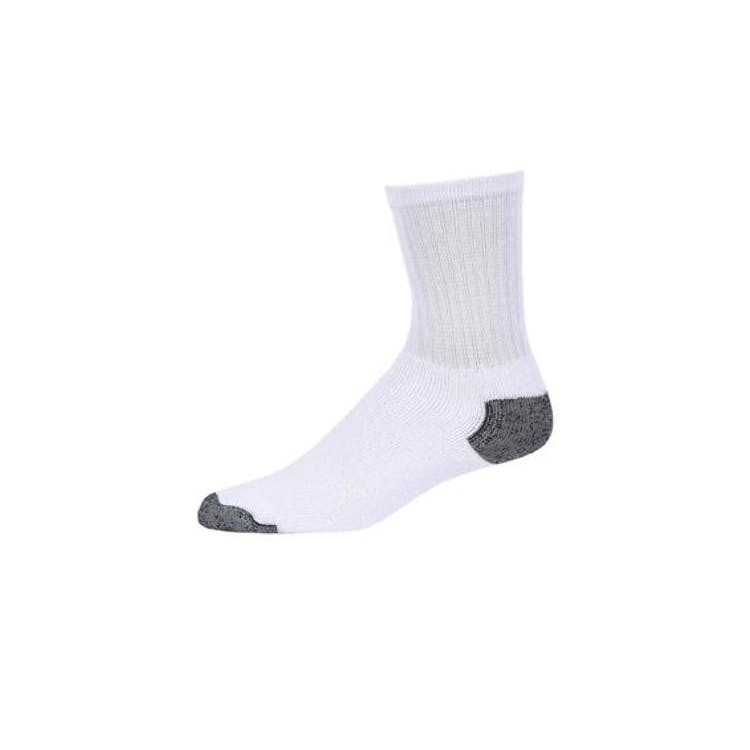 Cotton Crew Sport Socks - White10-13 Stretch Knit 3