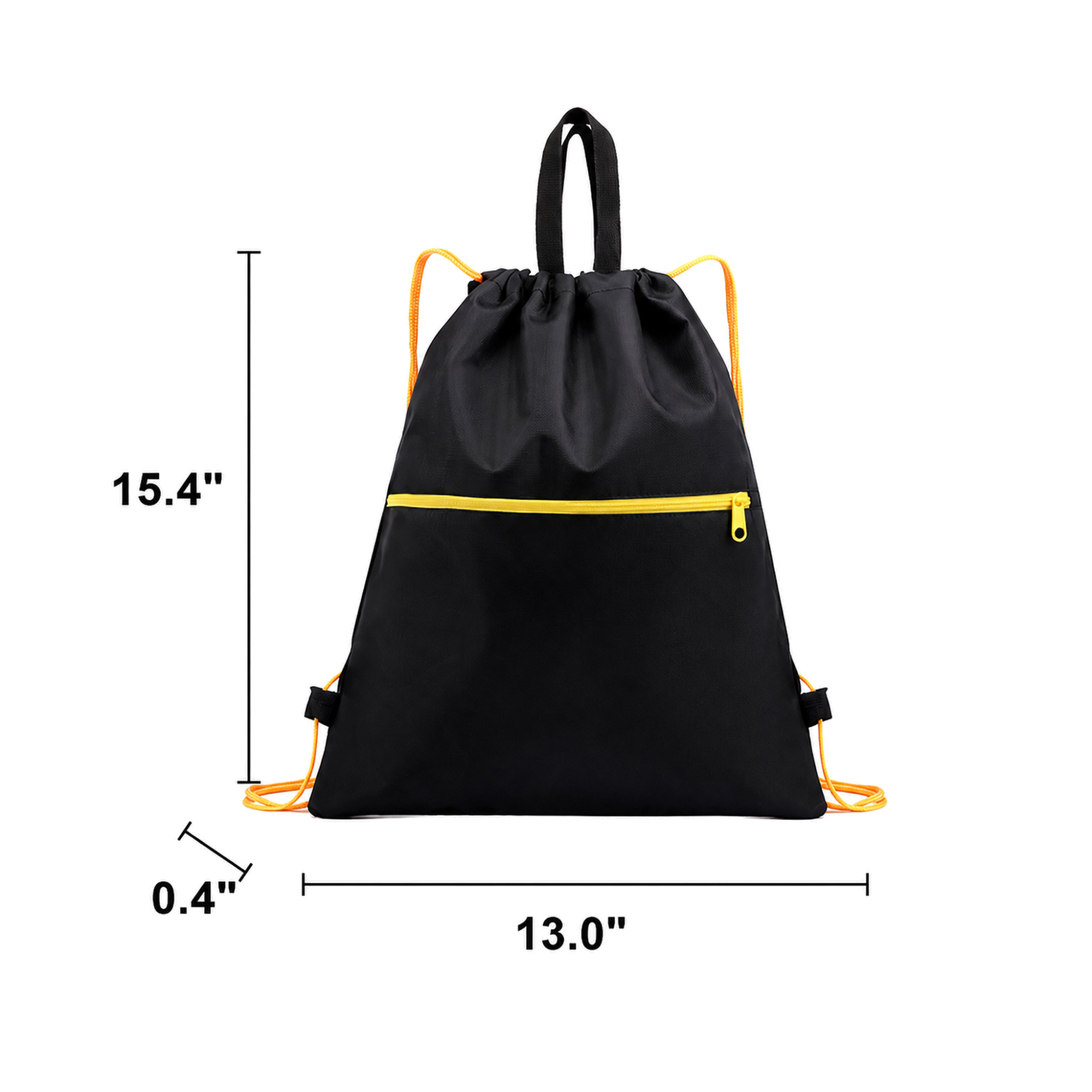 Nylon Drawstring Bag with Front Pocket 3