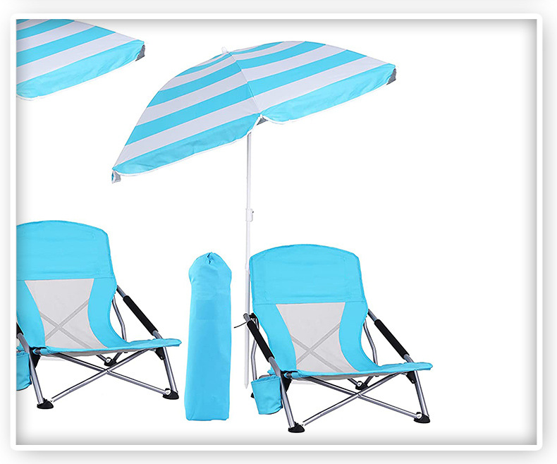 Promotional Deluxe Beach Chair With Umbrella