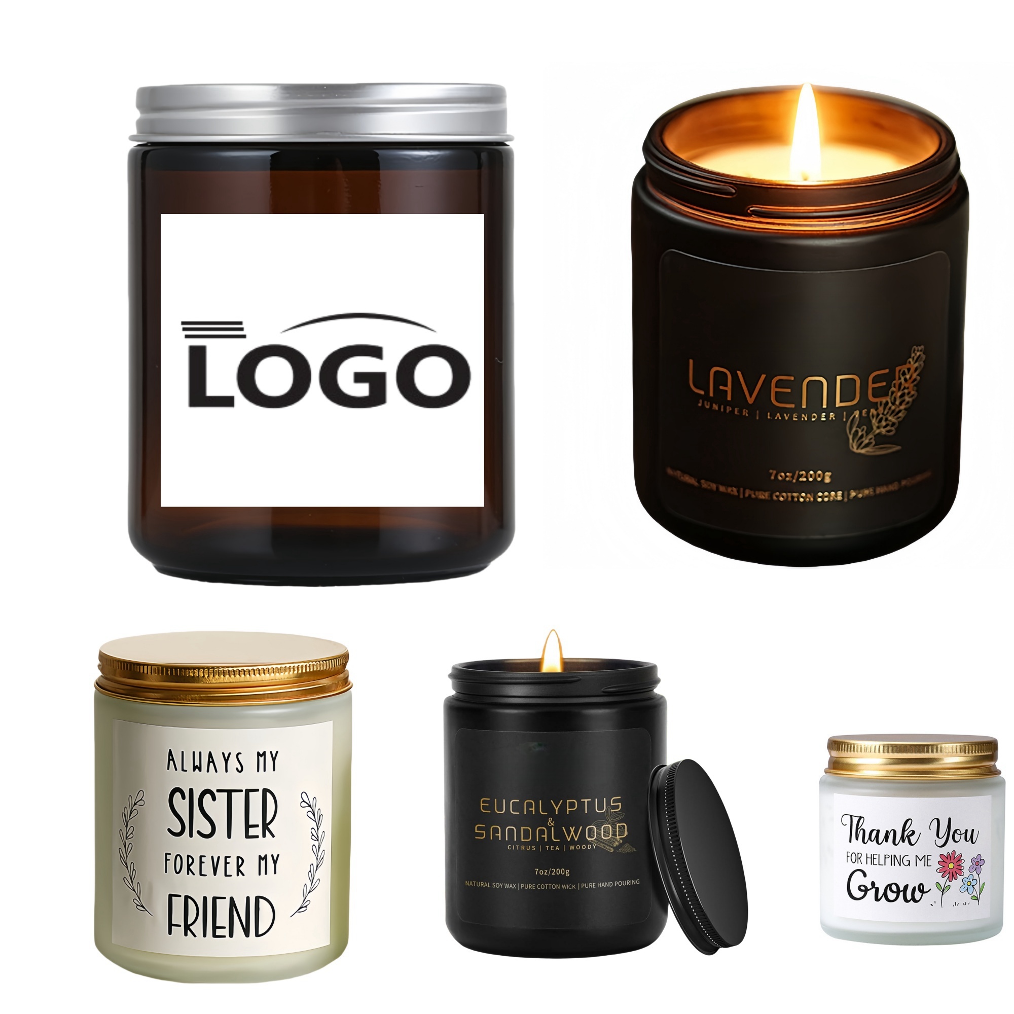 Sandalwood Aromatherapy Soybean Candle Cup
