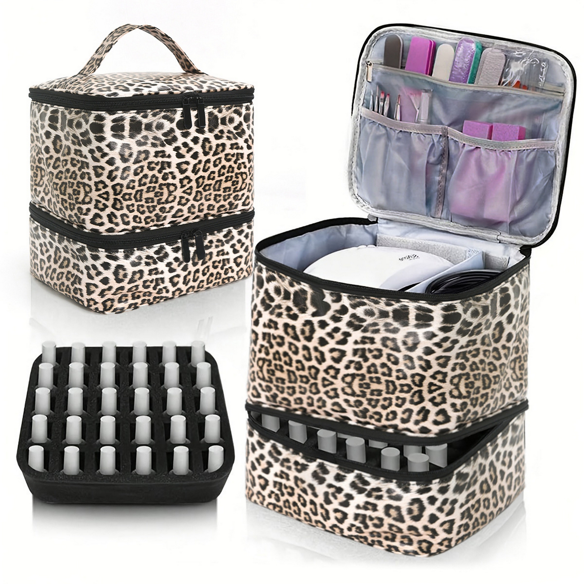 Double Makeup Nail Polish Storage Bag 12