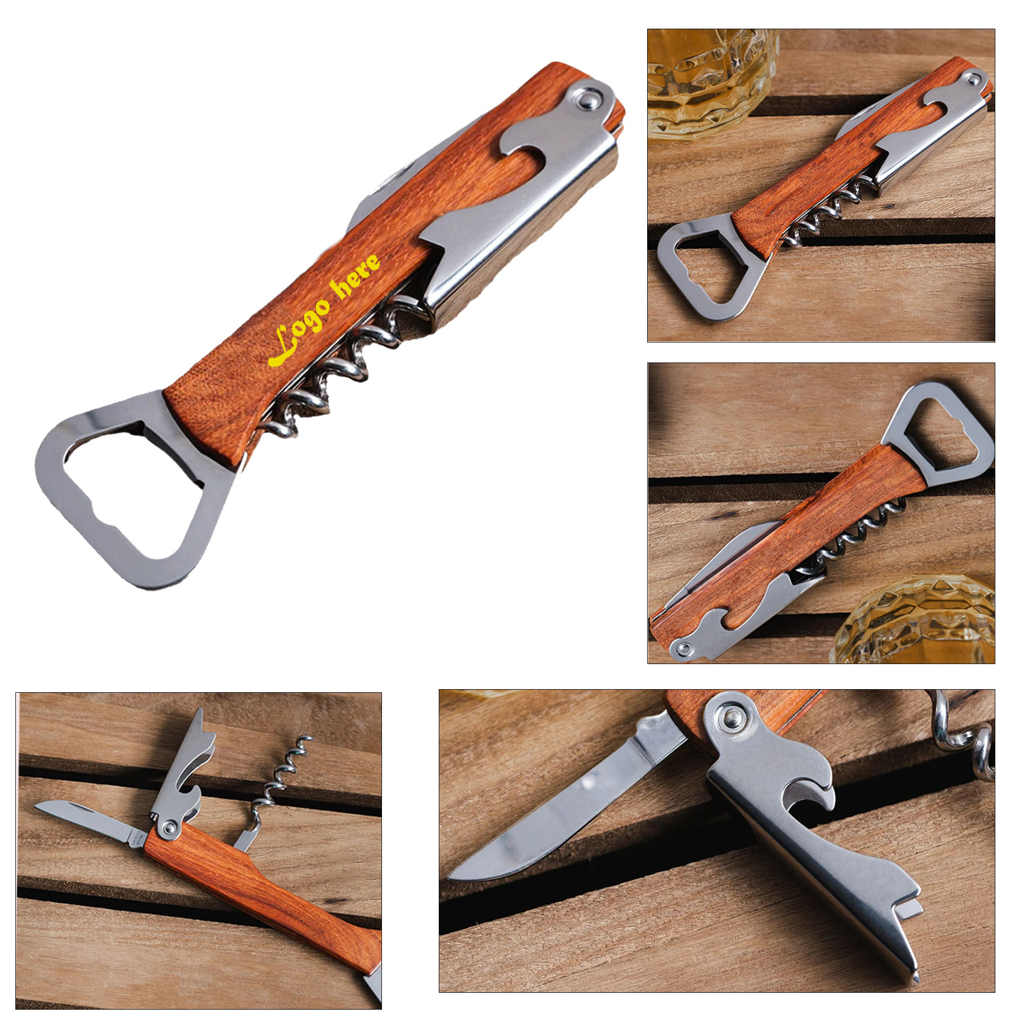 Portable Wooden Beer Opener 4