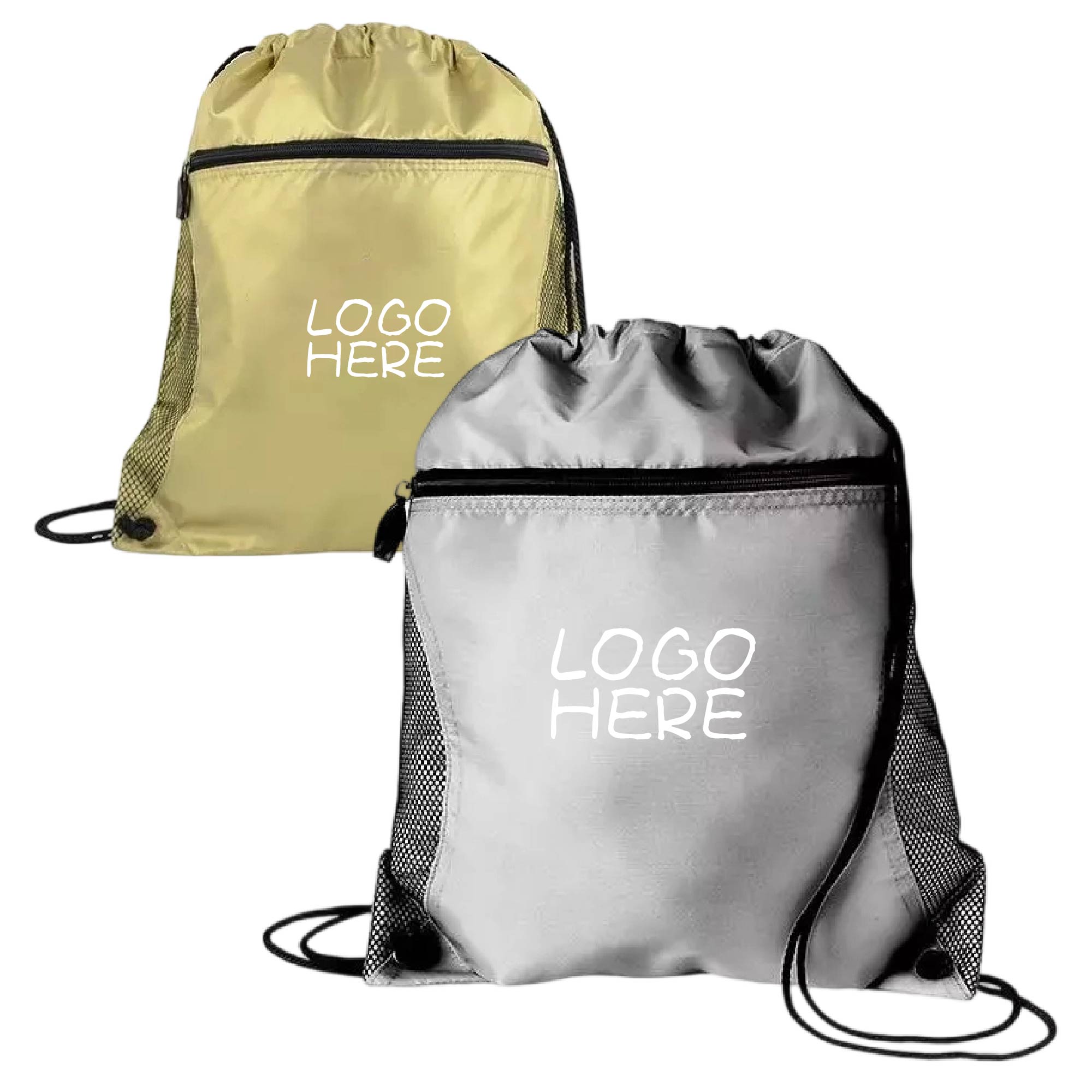 Metallic Drawstring Backpack