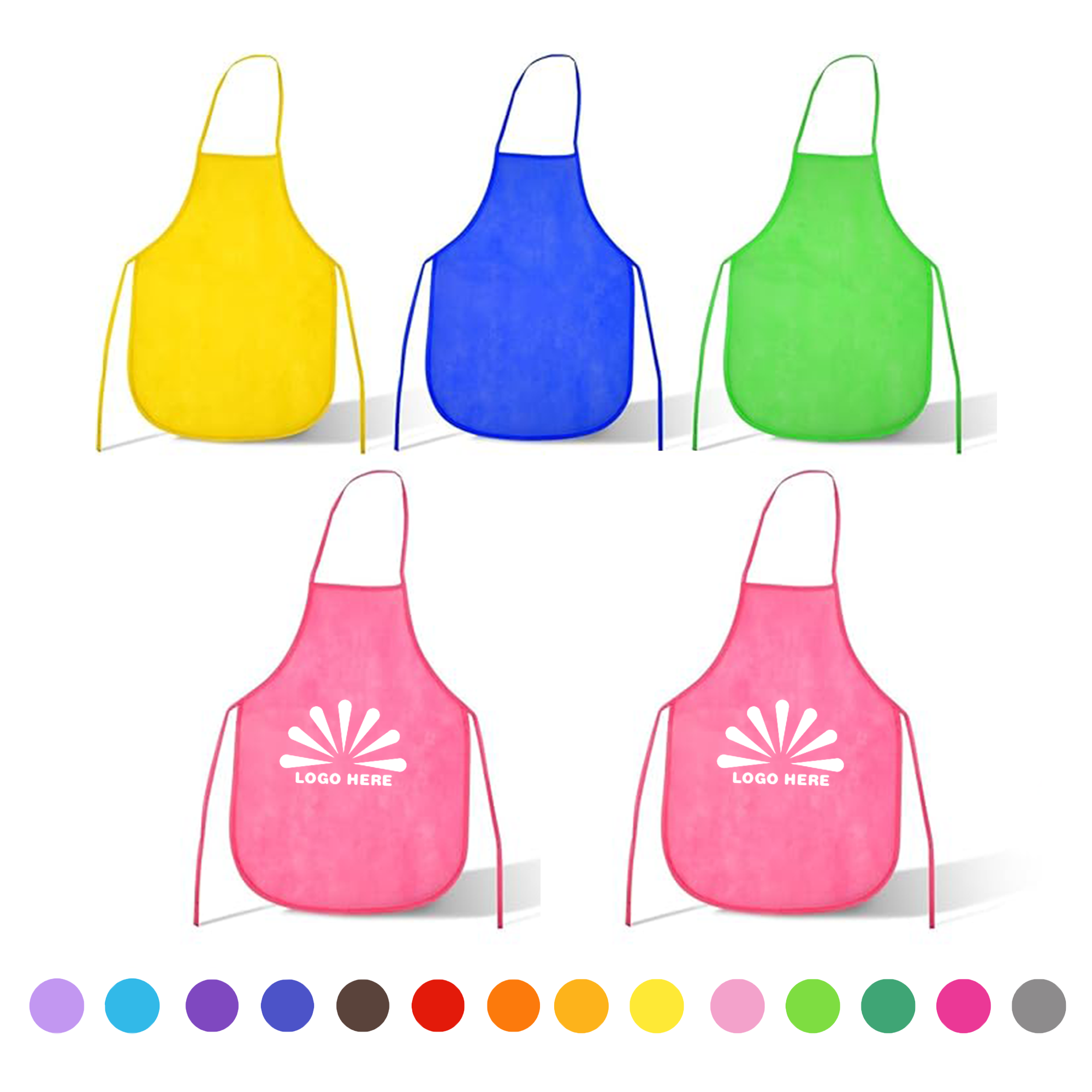 Non Woven Children Fabric Artist Apron MOQ10