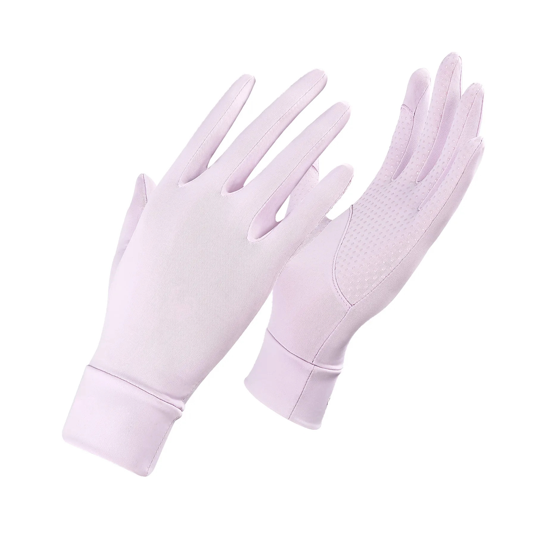 Cotton Summer Outdoor Ice Silk Sunscreen Gloves For Women 16