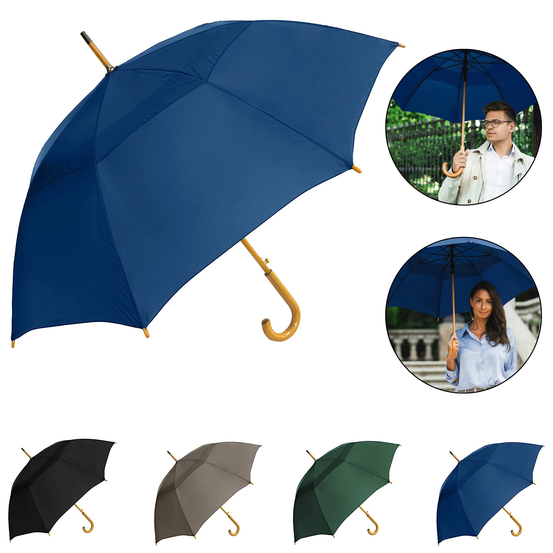 Umbrella with curved handle 6