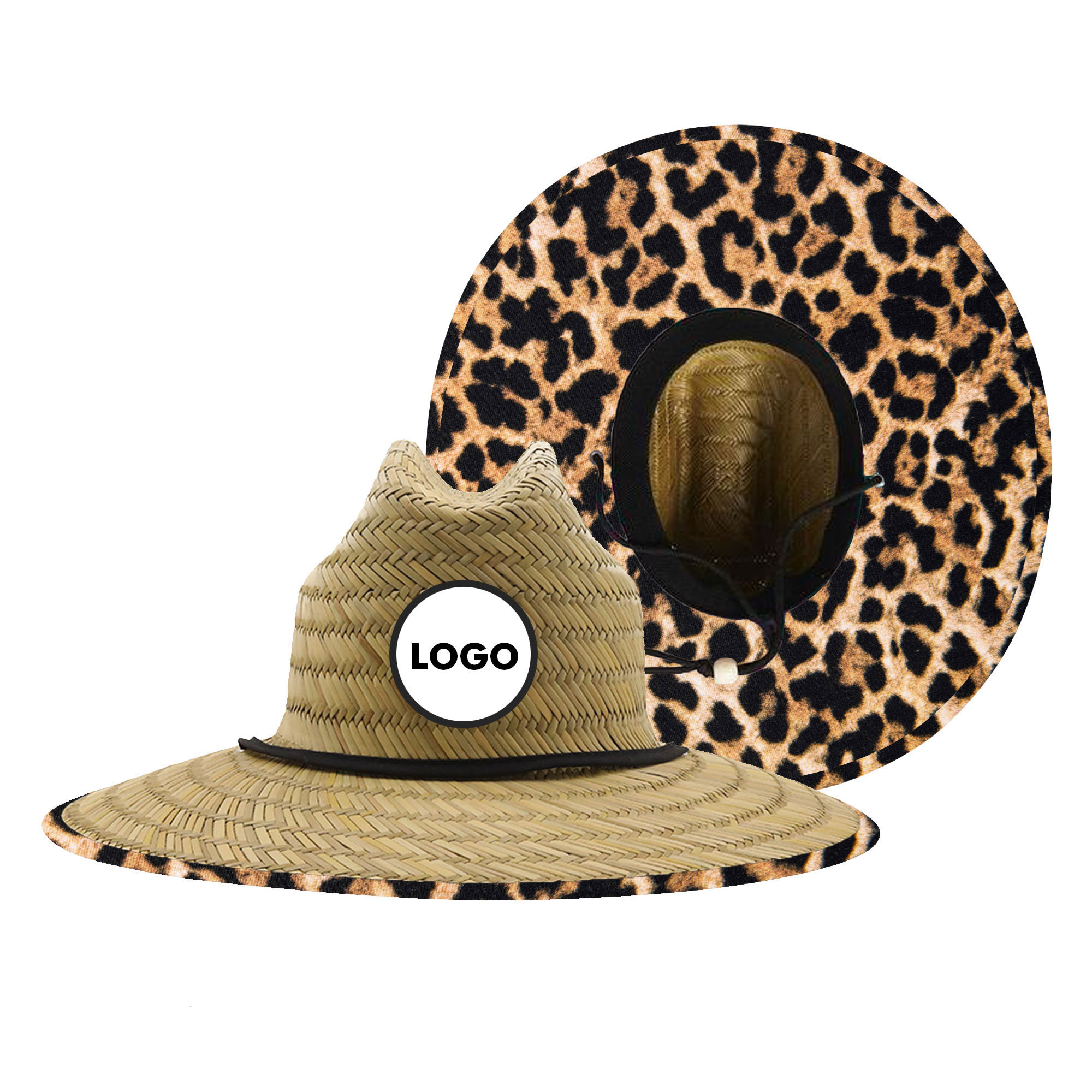 Personalized Logo Straw Sunhat With Patterns 11