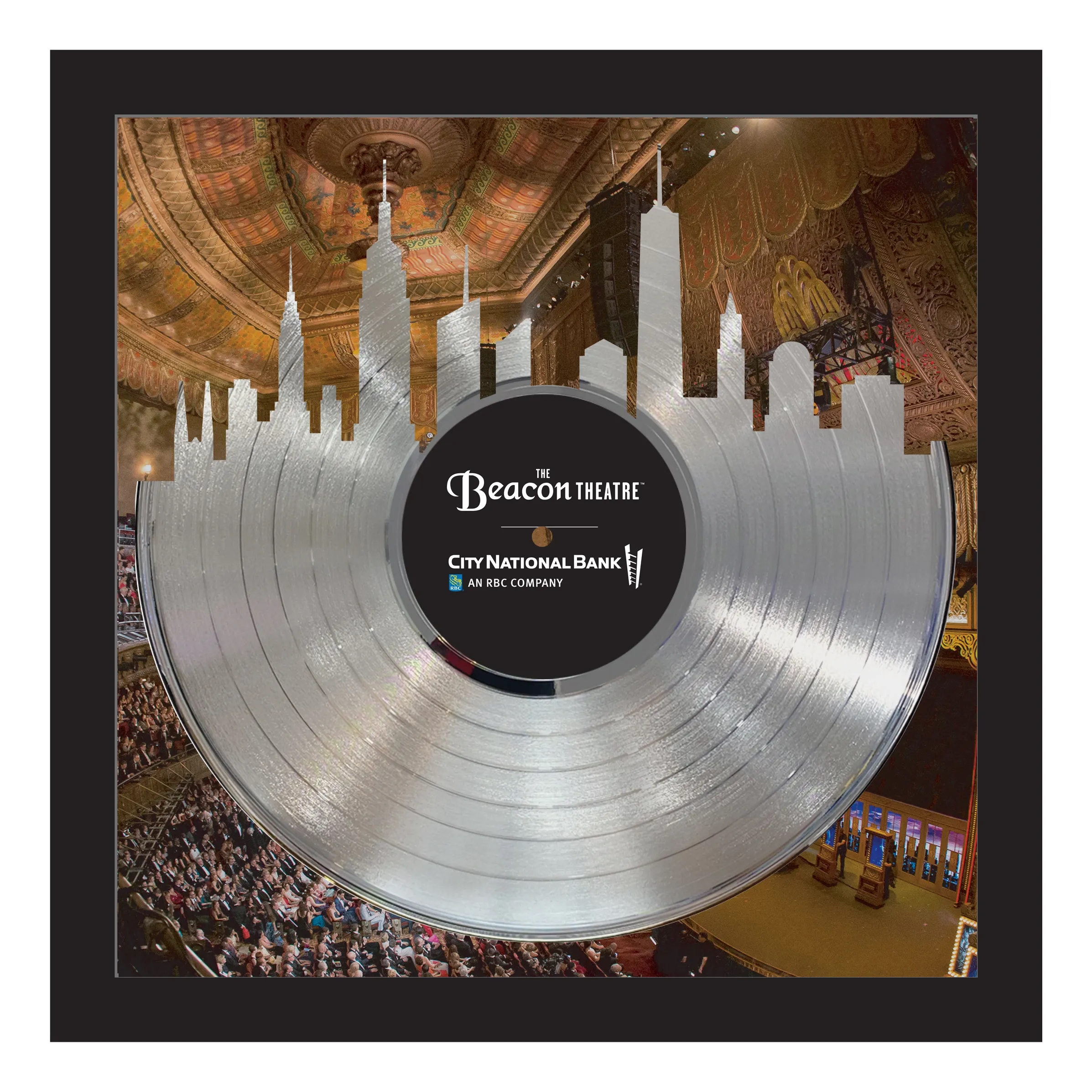 Platinum Framed 12" Record - Cut-Out+Custom Backer - 15 x 15