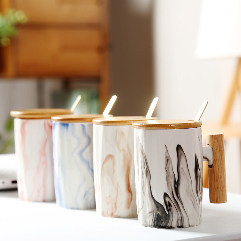 11oz Wood Handle Ceramic Mug For Custom Printing 6