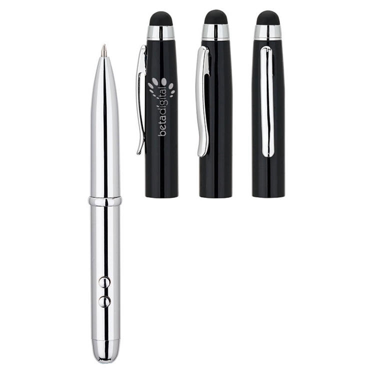 4-in-1 Ballpoint Pen with Laser Pointer, LED Light & Stylus 10