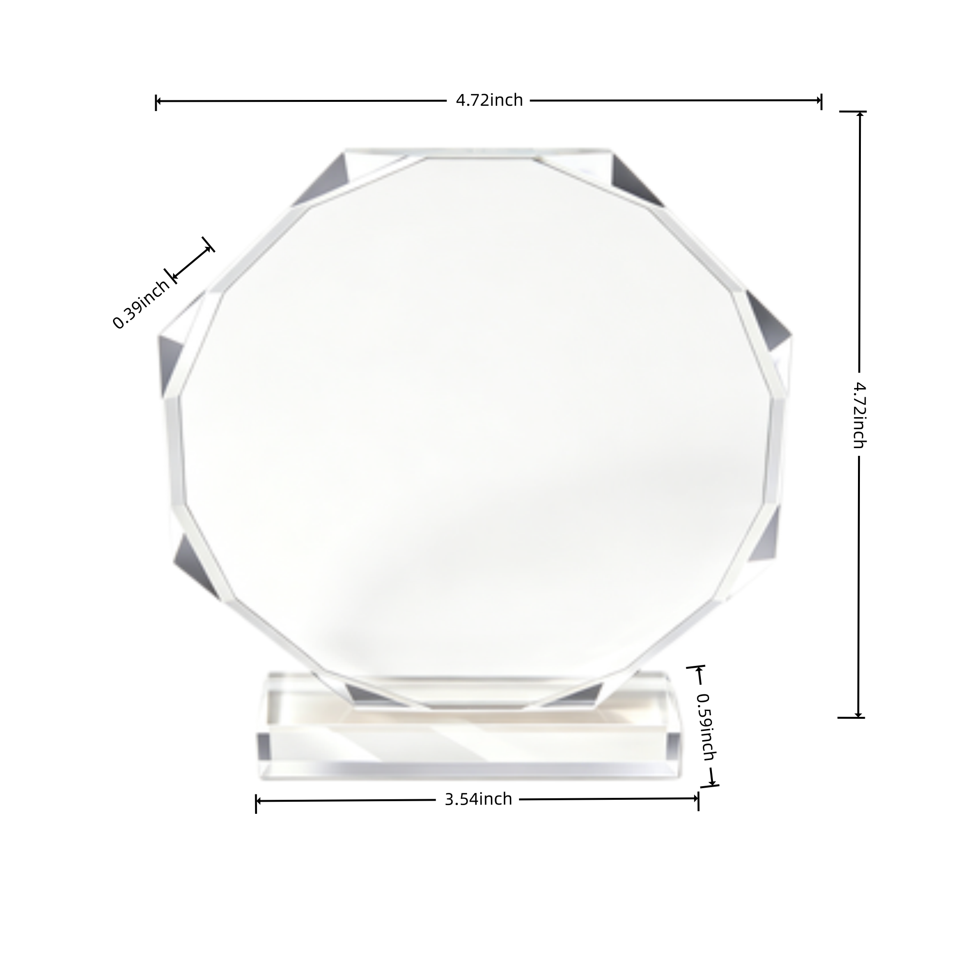 Custom-Shaped Acrylic Plaque Desk Award 3