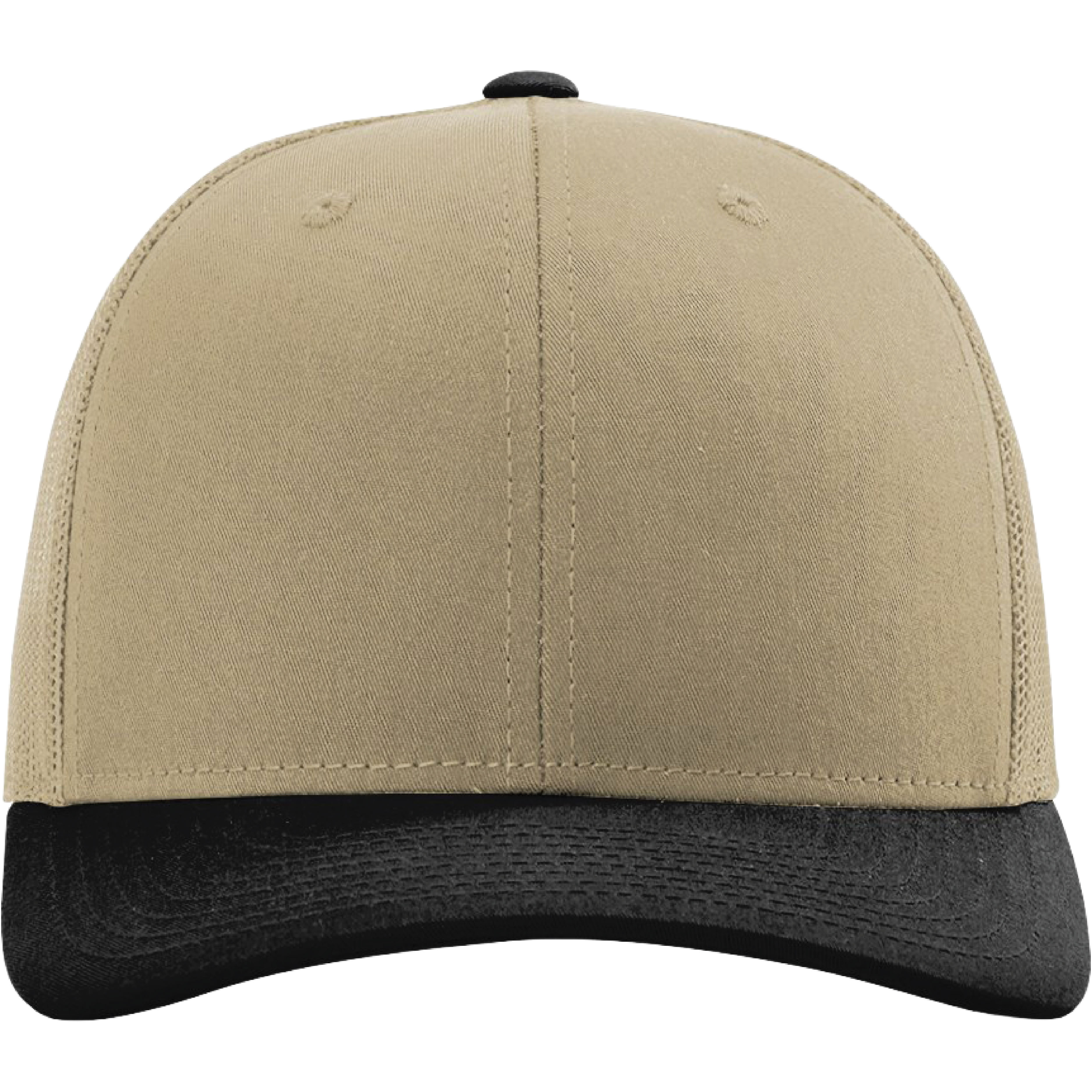 Richardson 112 6-Panel Snapback Trucker Hat w/Leatherette Adhesive Patches or Embroidery 302