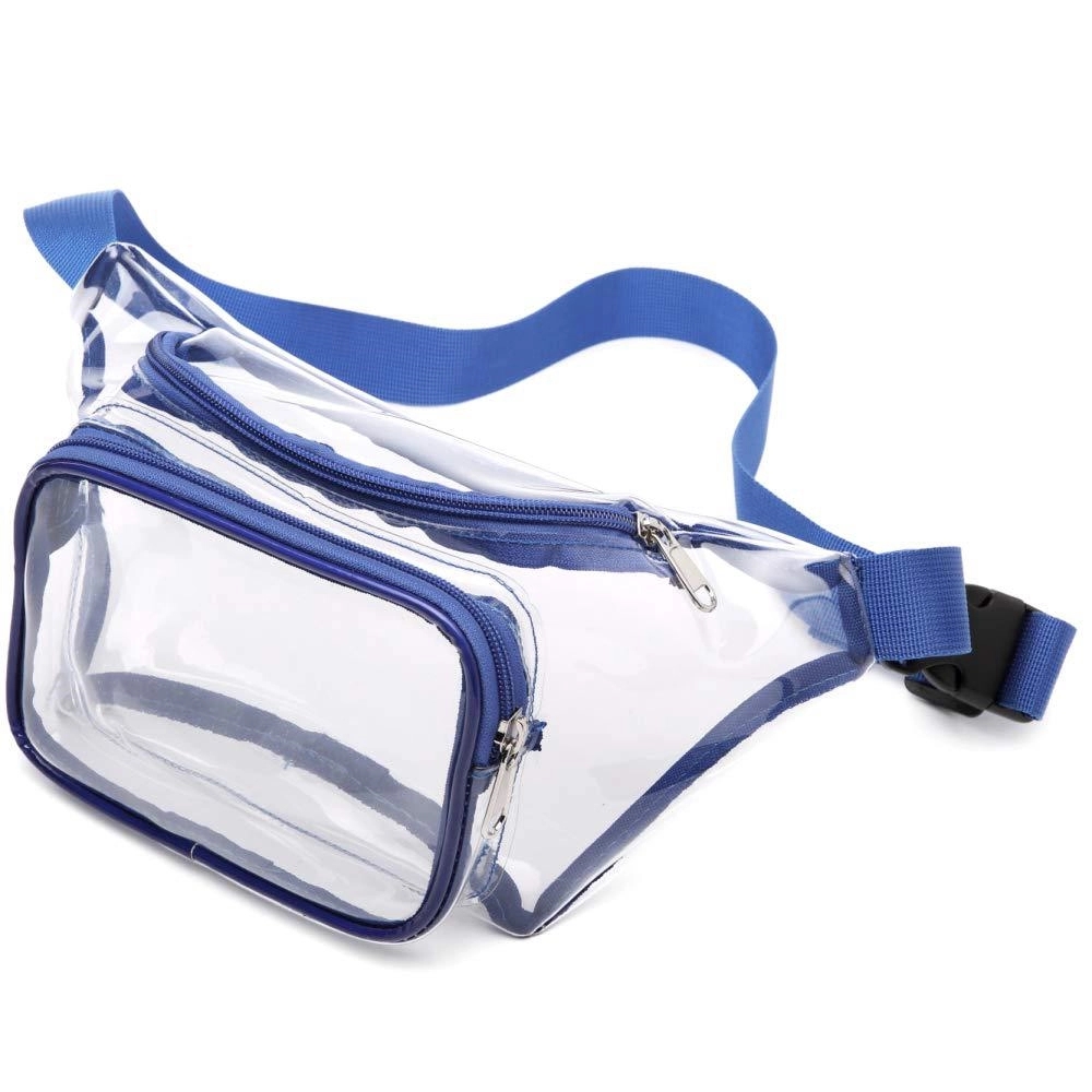 Two Zipper Pockets Transparent PVC Bag