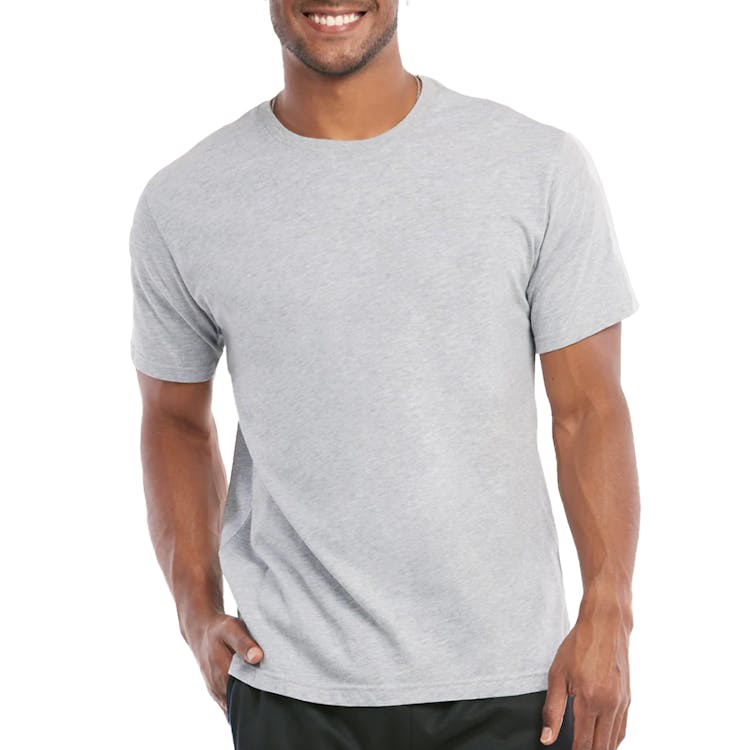 Men's Crew Neck T-Shirts - 3XL Heather Gray 2