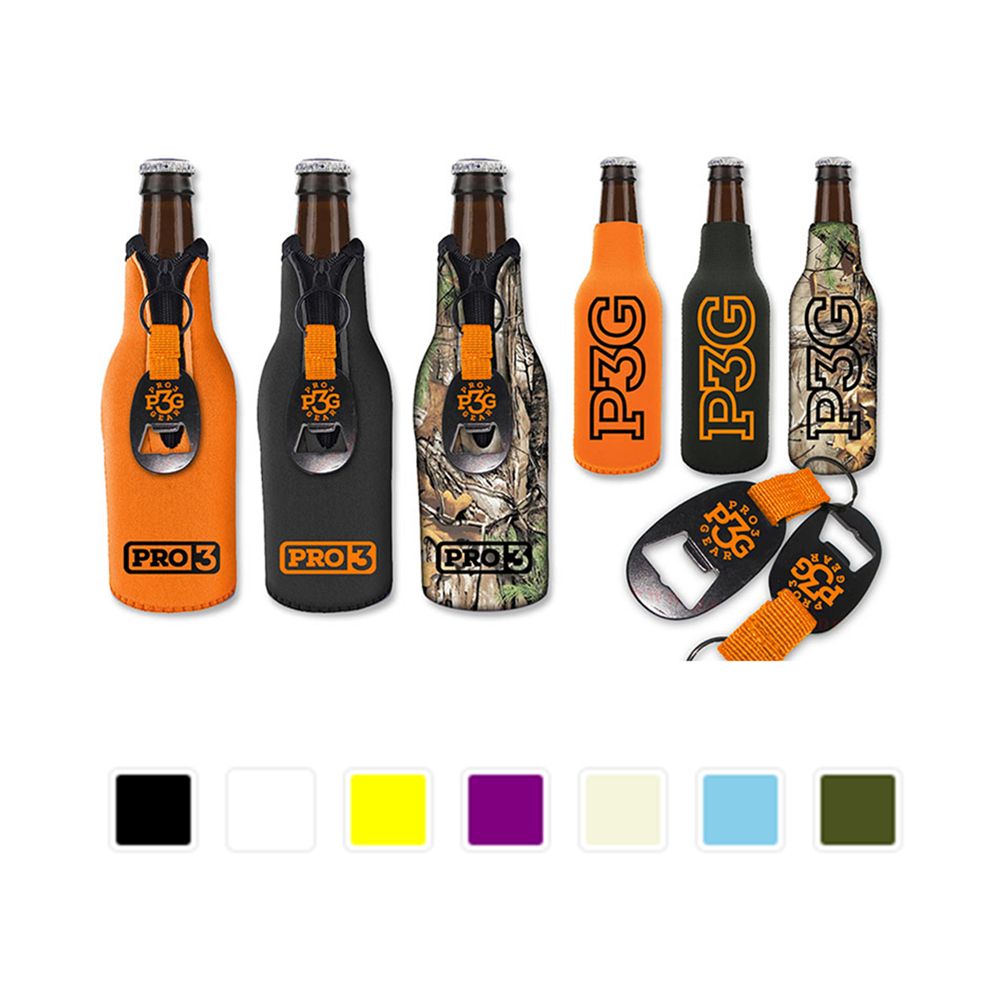 Neoprene Beer Bottle Insulator Sleeve w/Opener