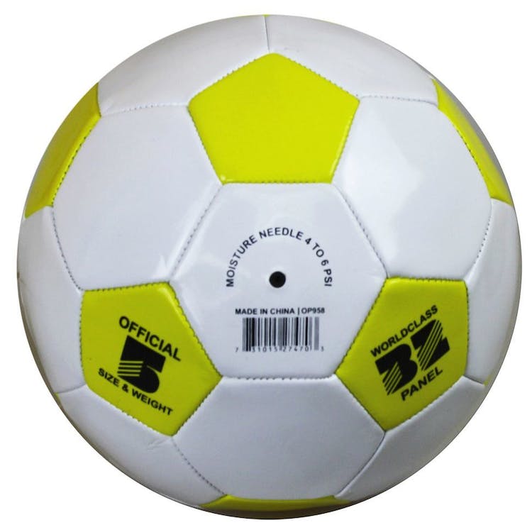 Soccer Balls - Yellow and White Size 5 8.5" 3