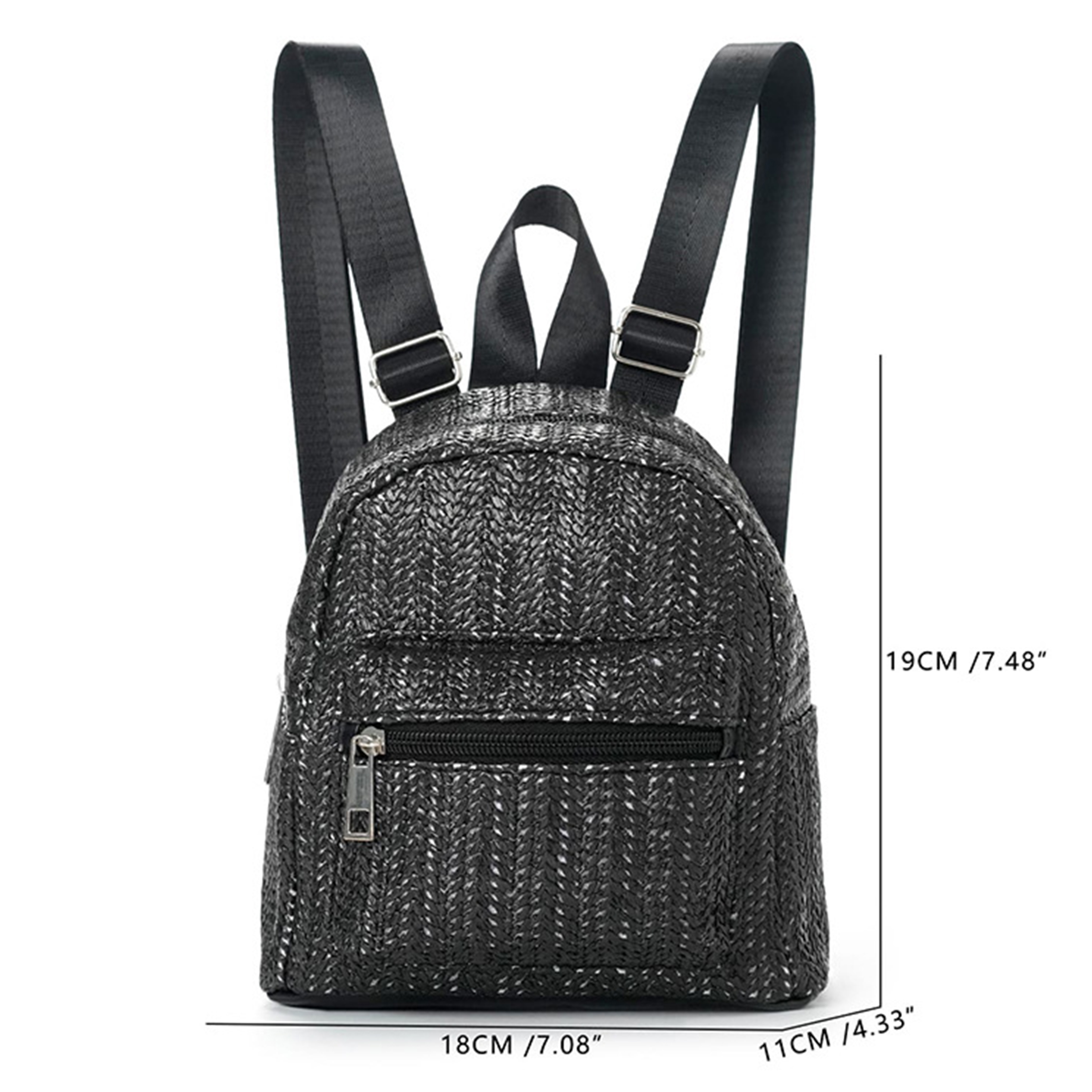 Jute Double Zipper Personalized Backpack 9