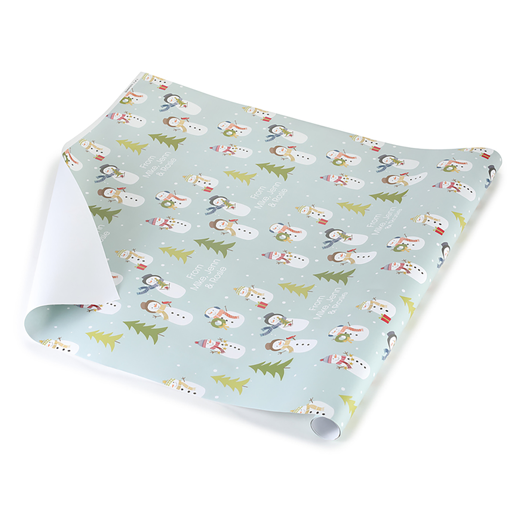 Frosty Friends Personalized Wrapping Paper Roll 12