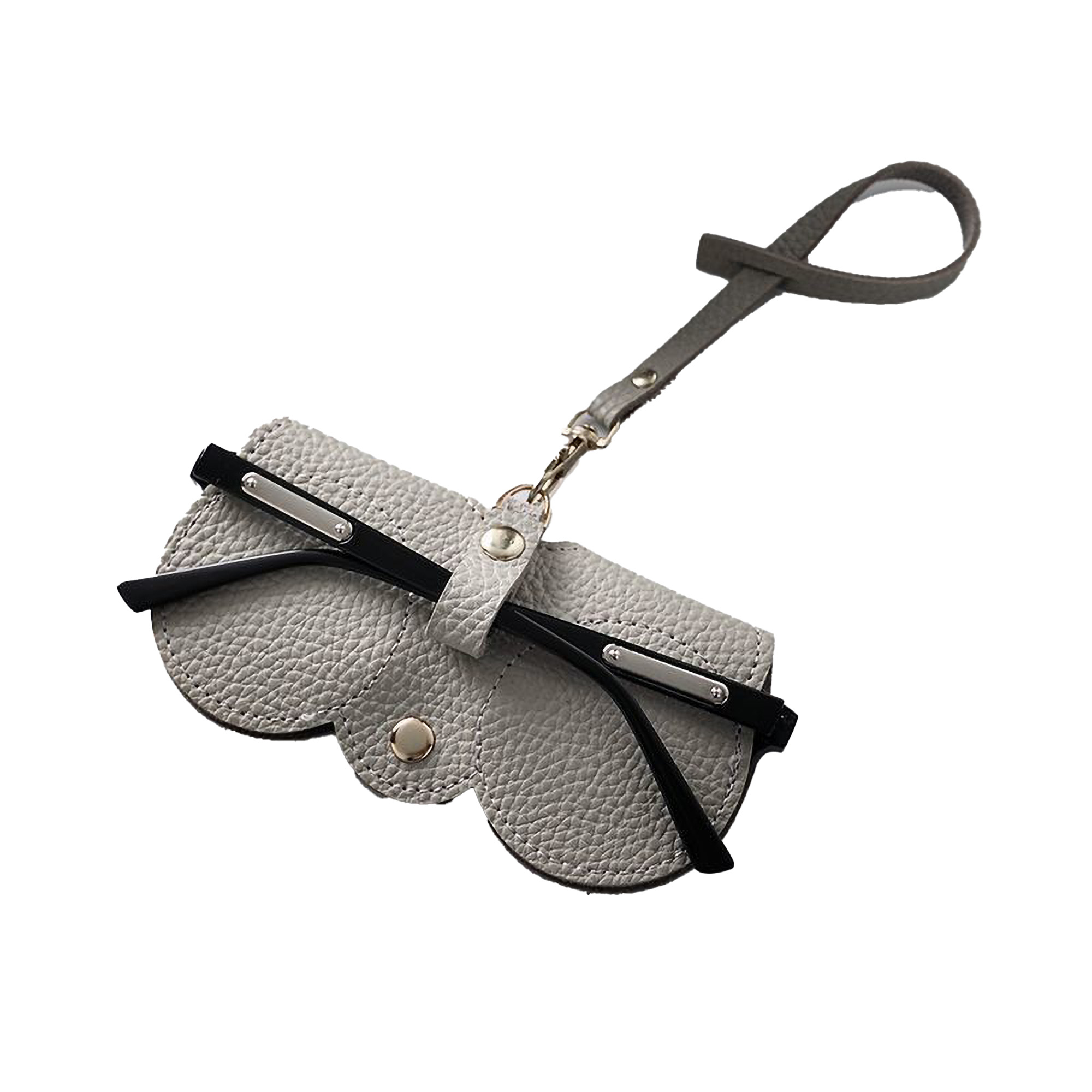 Soft Leather Fashionable Sunglasses Case Portable Pouch Clip 11