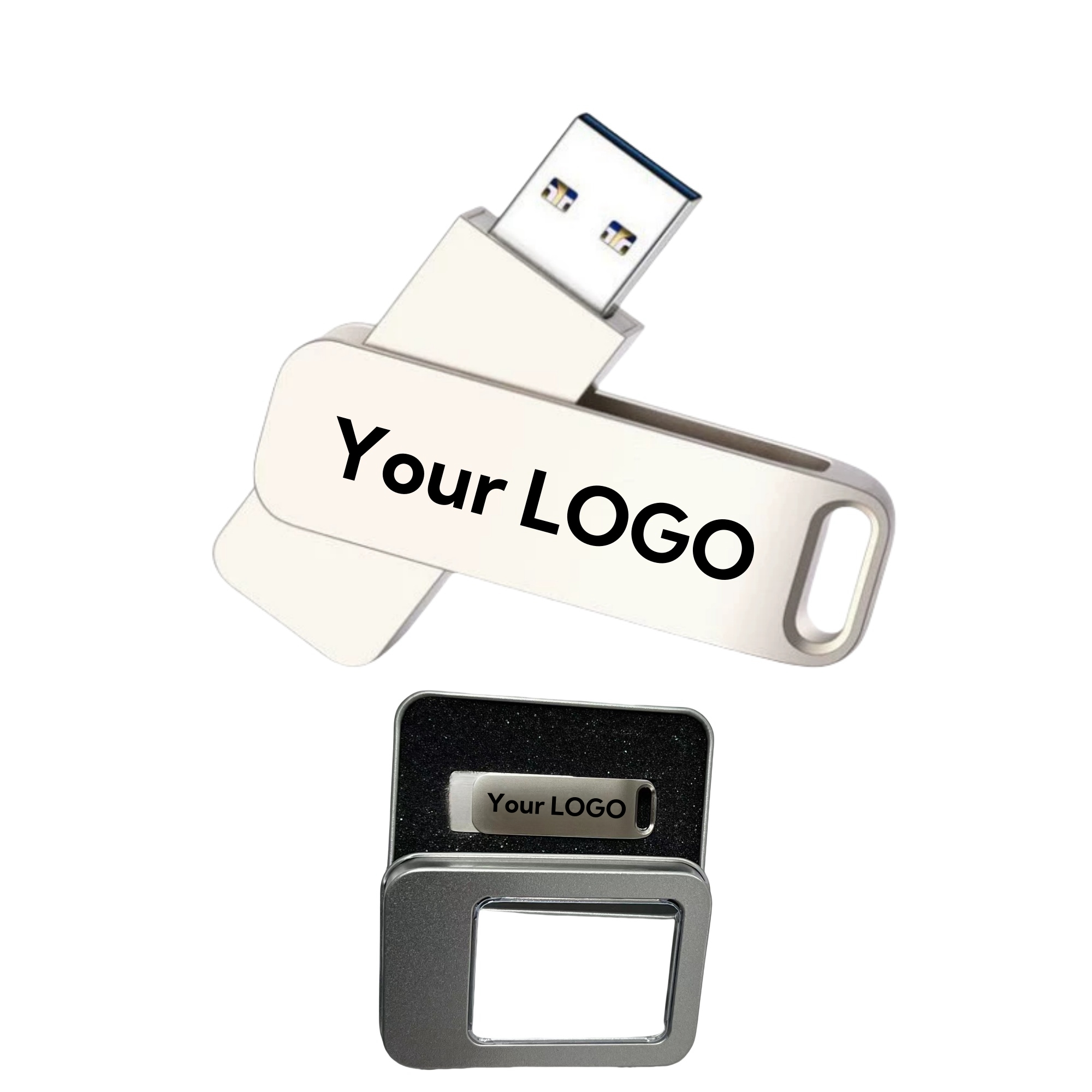 32GB Custom Logo Rotating USB 3