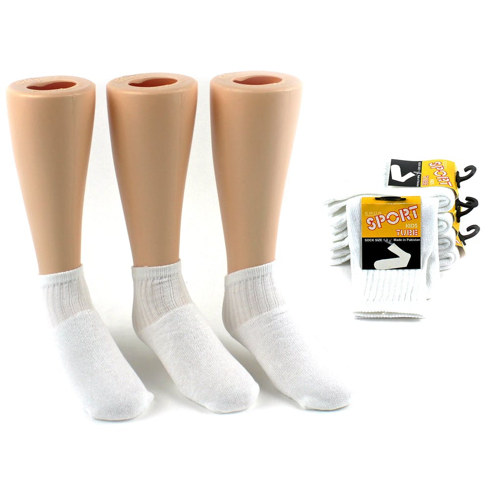 Kids' Tube Socks - White Size 1-3 2