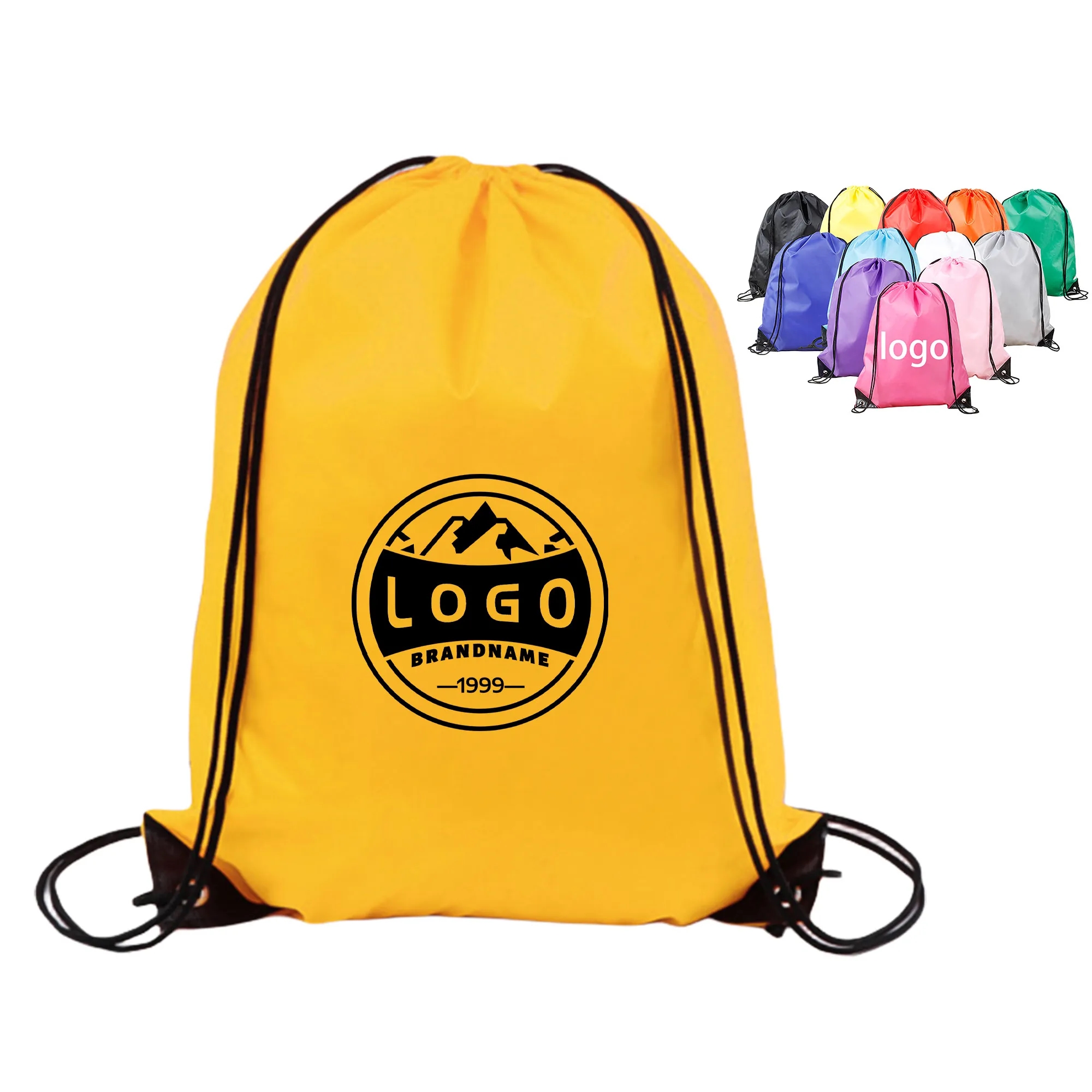 MOQ20 210D Drawstring Backpack Bag