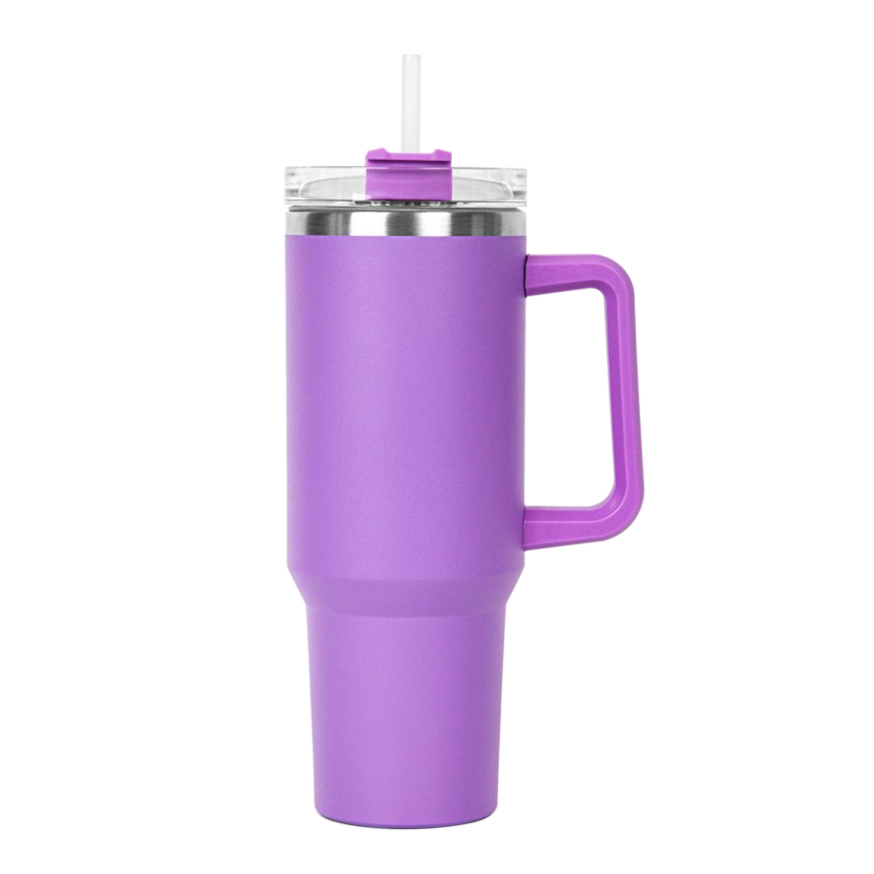 40 OZ. S/S Travel Handle Mug w/ Twist Closure Straw Lid 26