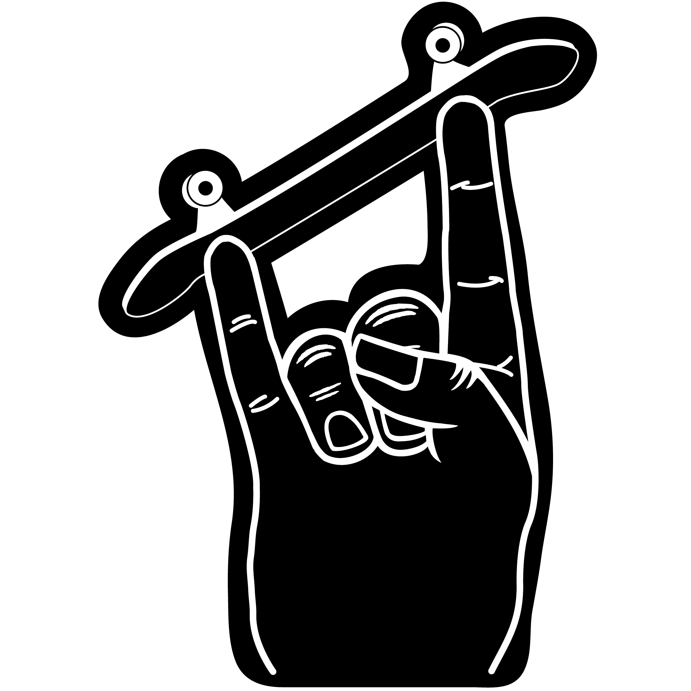 Skateboard Horn Hand 76
