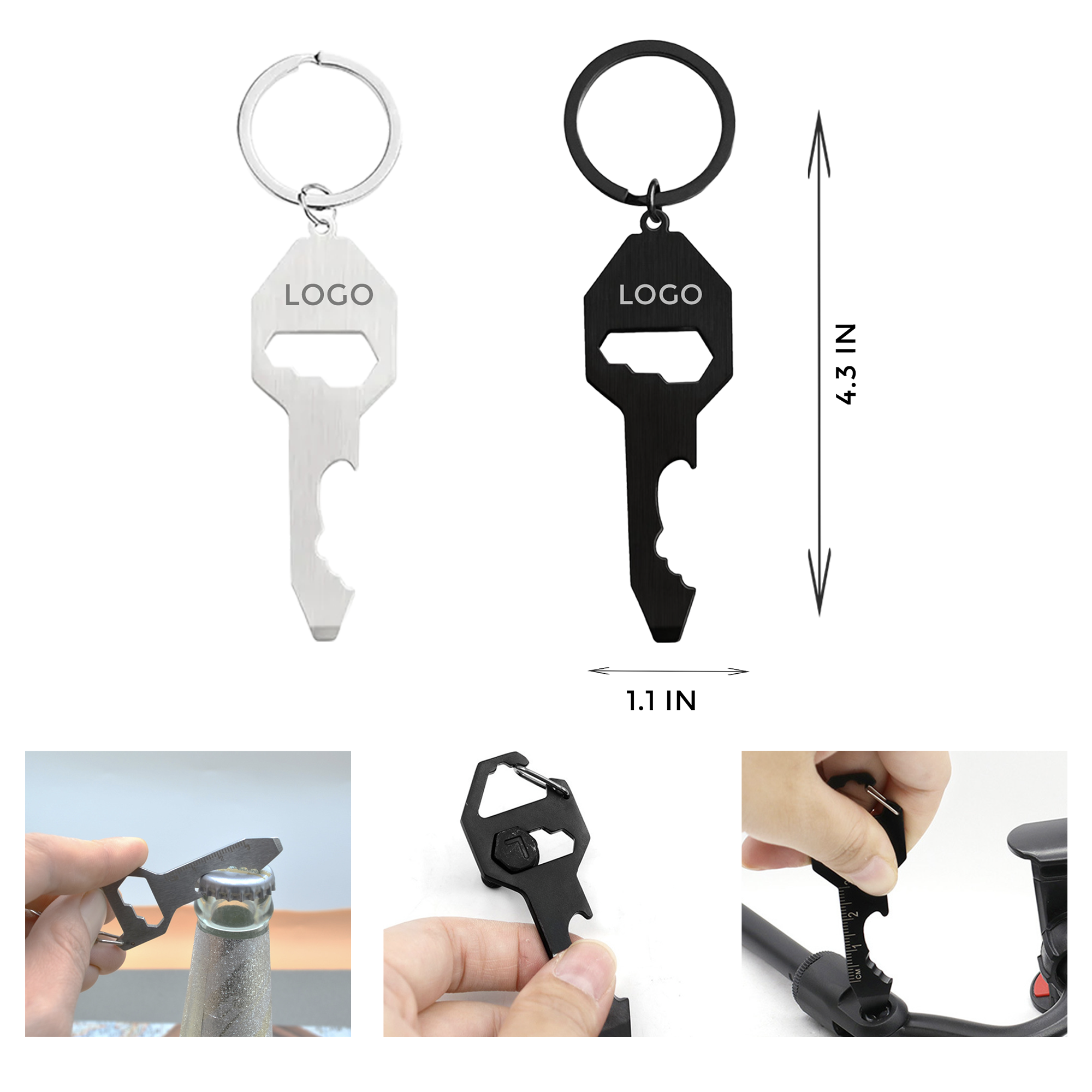 MOQ 10 PCS Stainless Steel Bottle Opener Keychain