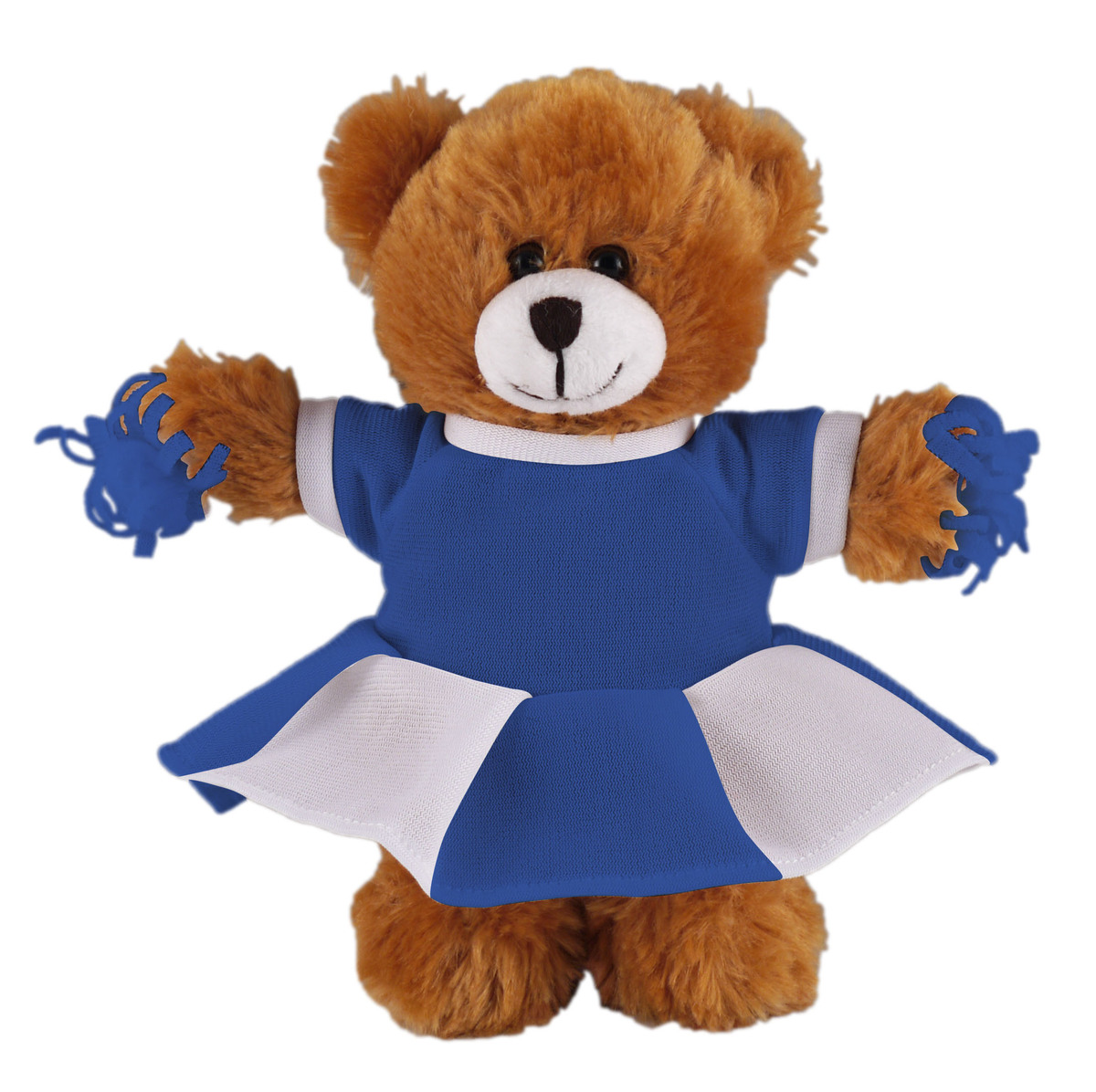 Soft Plush Stuffed Mocha Teddy Bear with Cheerleader Outfit COBR001