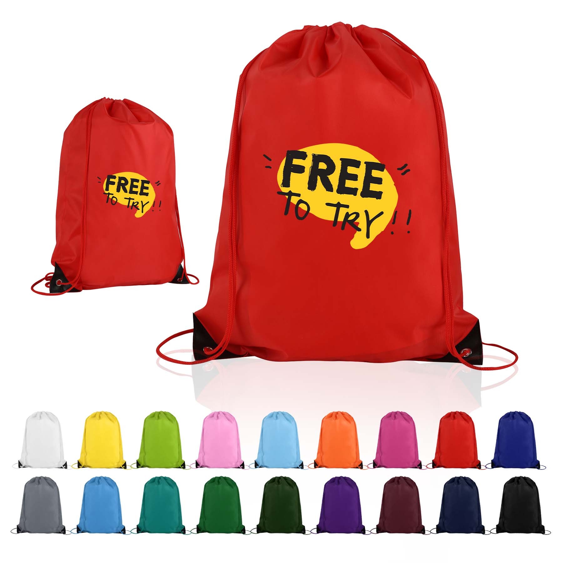 Custom Drawstring Bag with Reinforced Corners