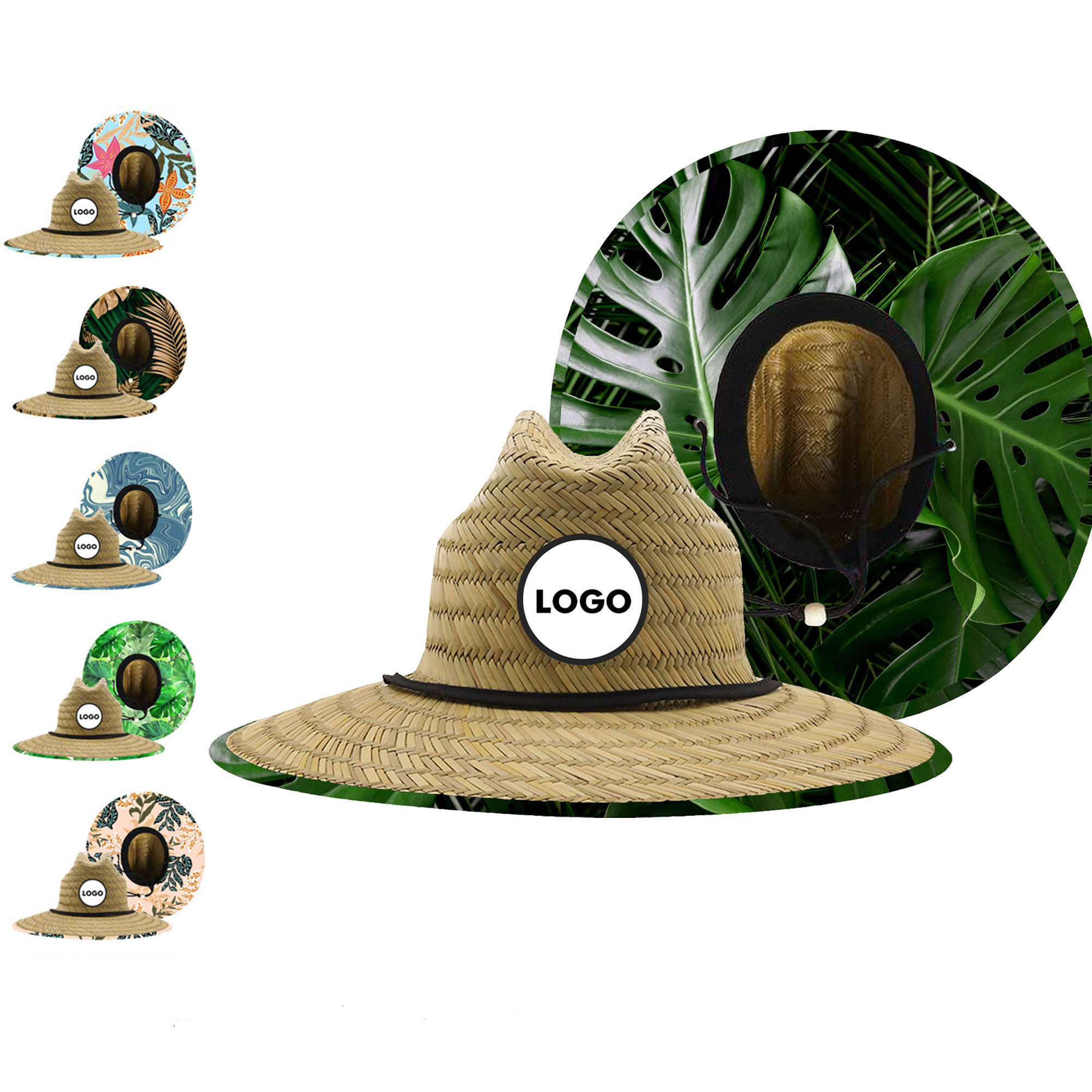 Custom Logo Straw Beach Sun Protection Hat 8
