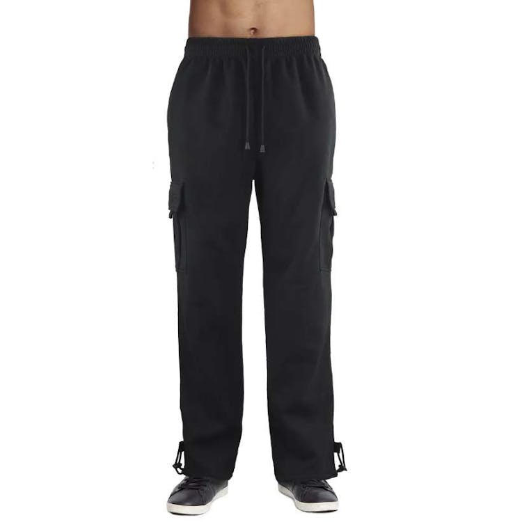 Knocker Men's Fleece Cargo Pants Black Large 3