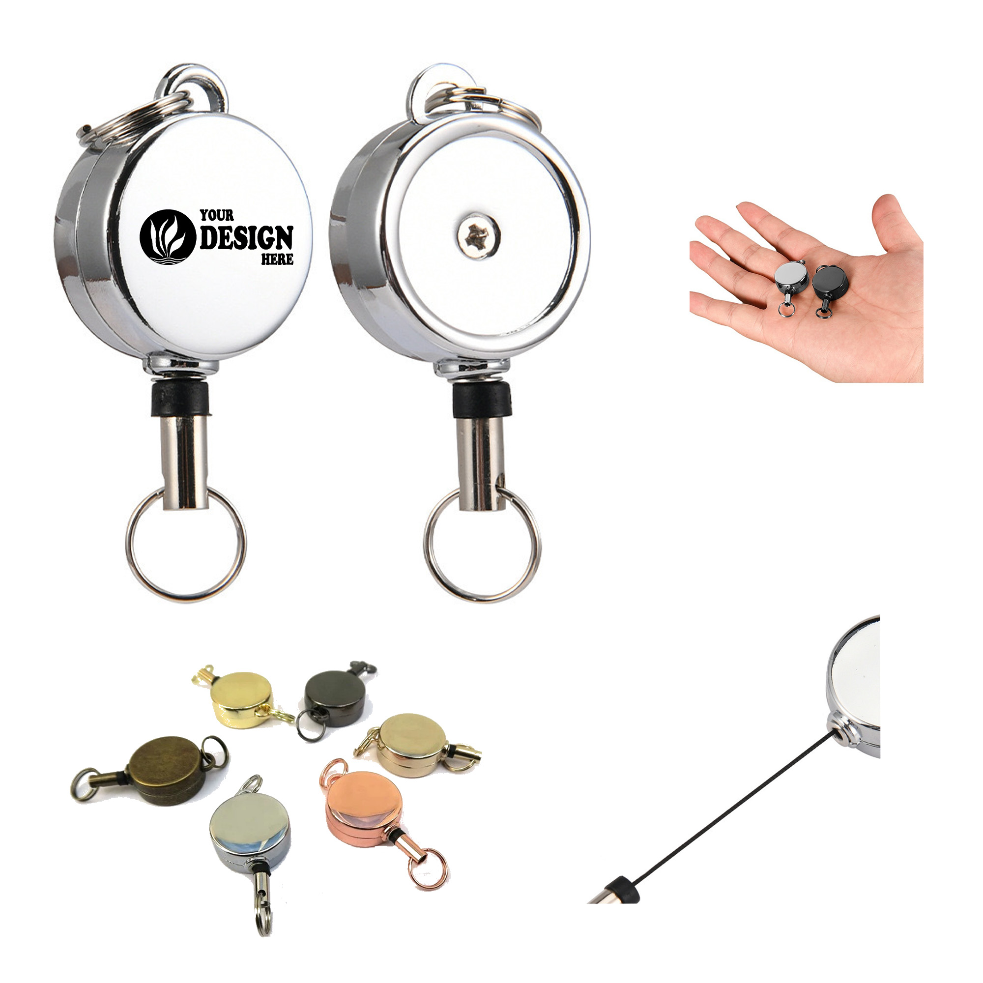 Retractable Keychain Lanyard Ring