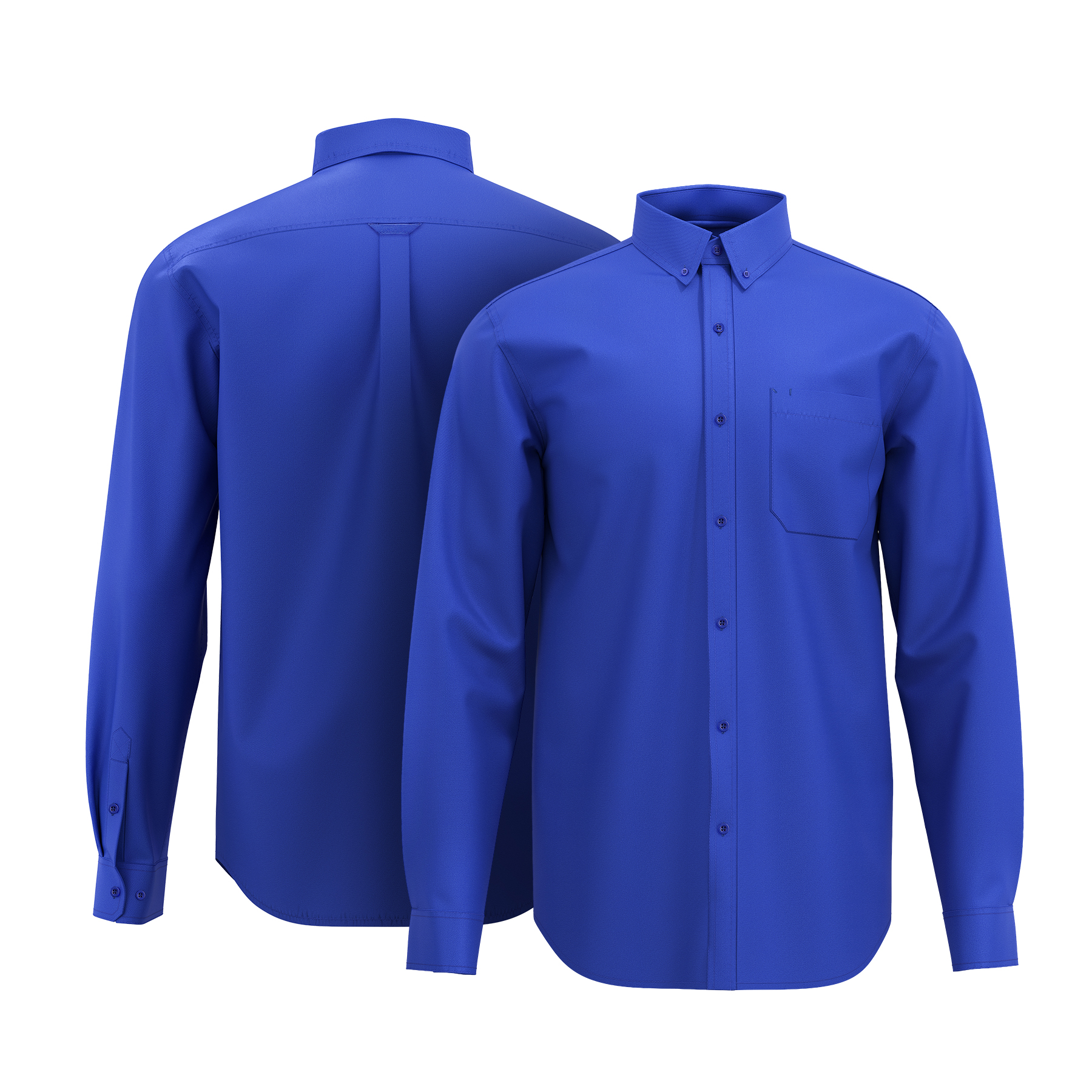 Men's Long Sleeve Button Down Woven Shirt 2