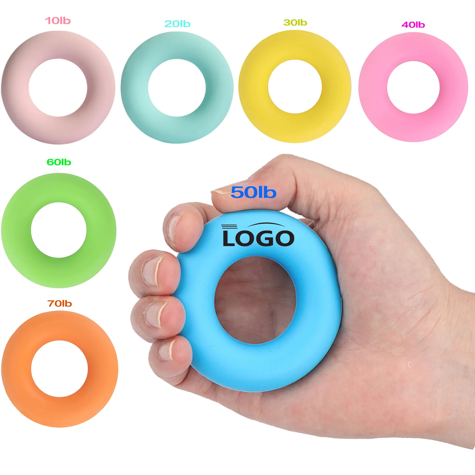 Silicone Hand Grip Strengthener Exercise Ring 18