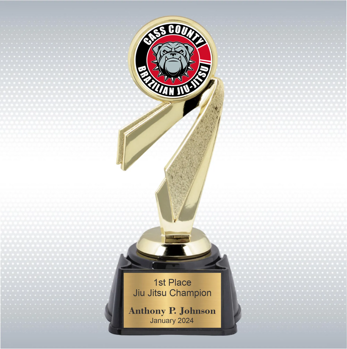 8.5" Gold Bullseye Trophy with 2" Custom Insert 6