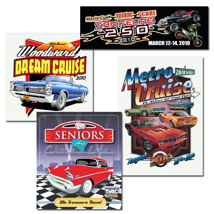 Full Color Dash Plaques (Custom Sized between 3 and 6 sq. in