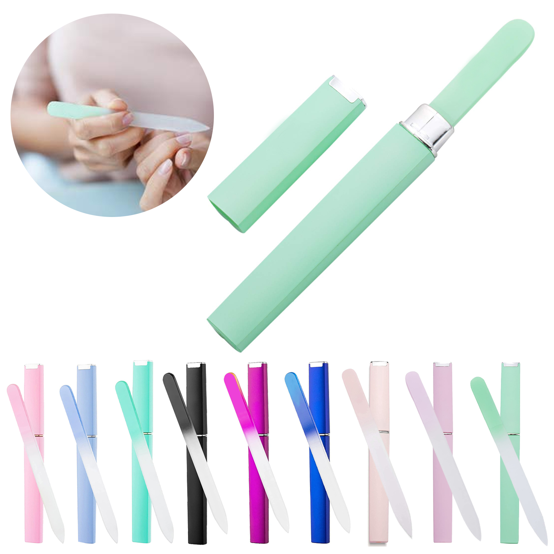 Glass Nail File with Case 5