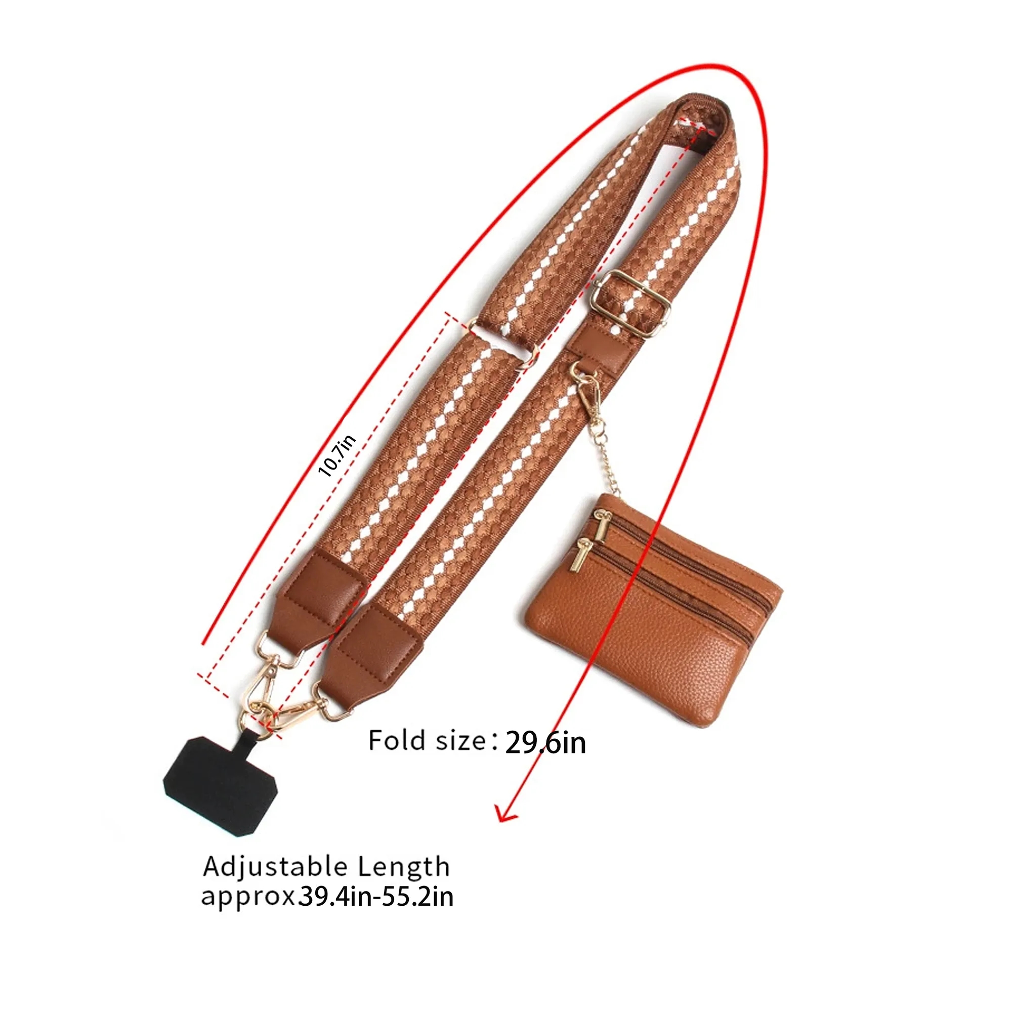 Adjustable Phone Crossbody Strap With Wallet 10