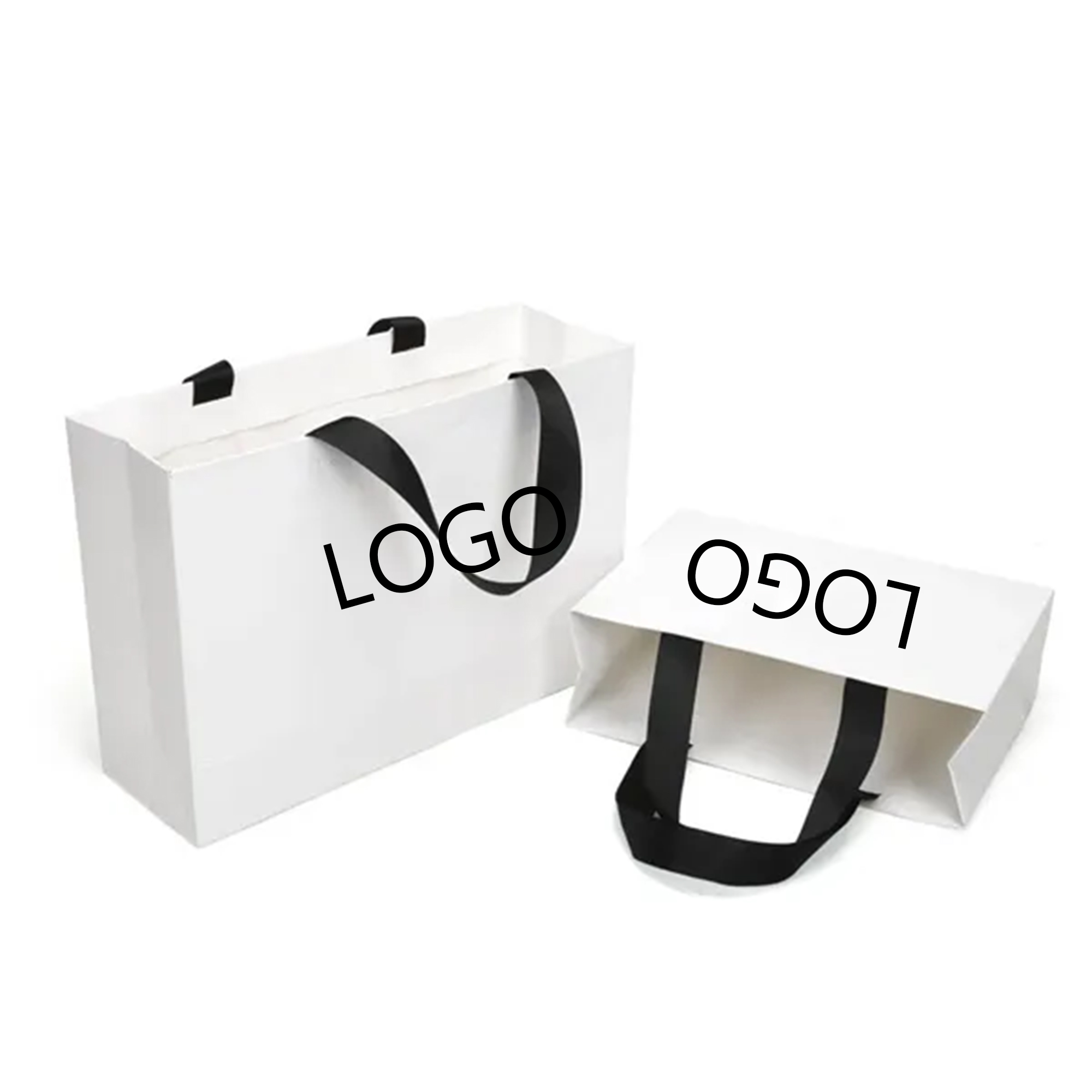 Eco-friendly Foldable White Paper Gift Bag