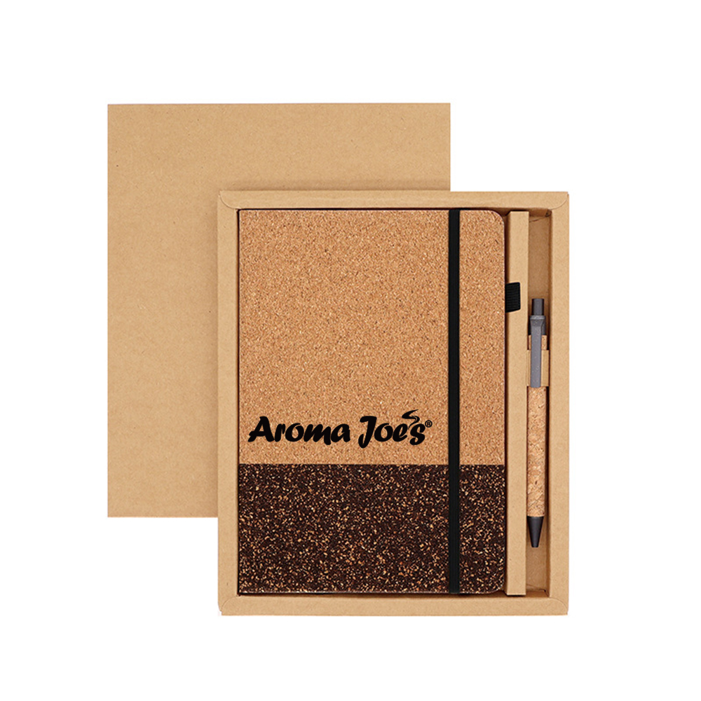 Cork Softcover Vegan Leather Journal with Gift Box
